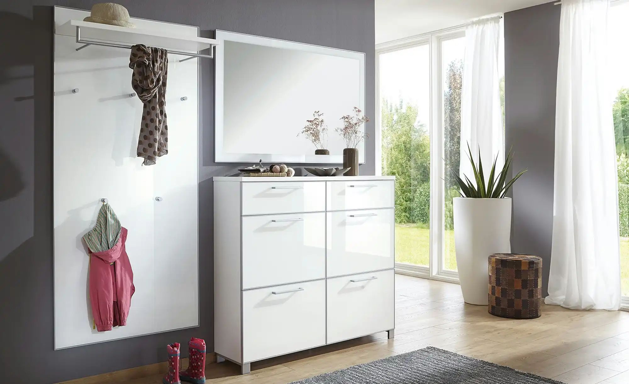 Thumbnail - Spiegel 120 x 77 cm Duna ¦ weiß ¦ Glas,Aluminium,Holzwerkstoff ¦ Maße (cm): B: 120 H: 77 T: 3.0 Garderoben & Kleiderstan...