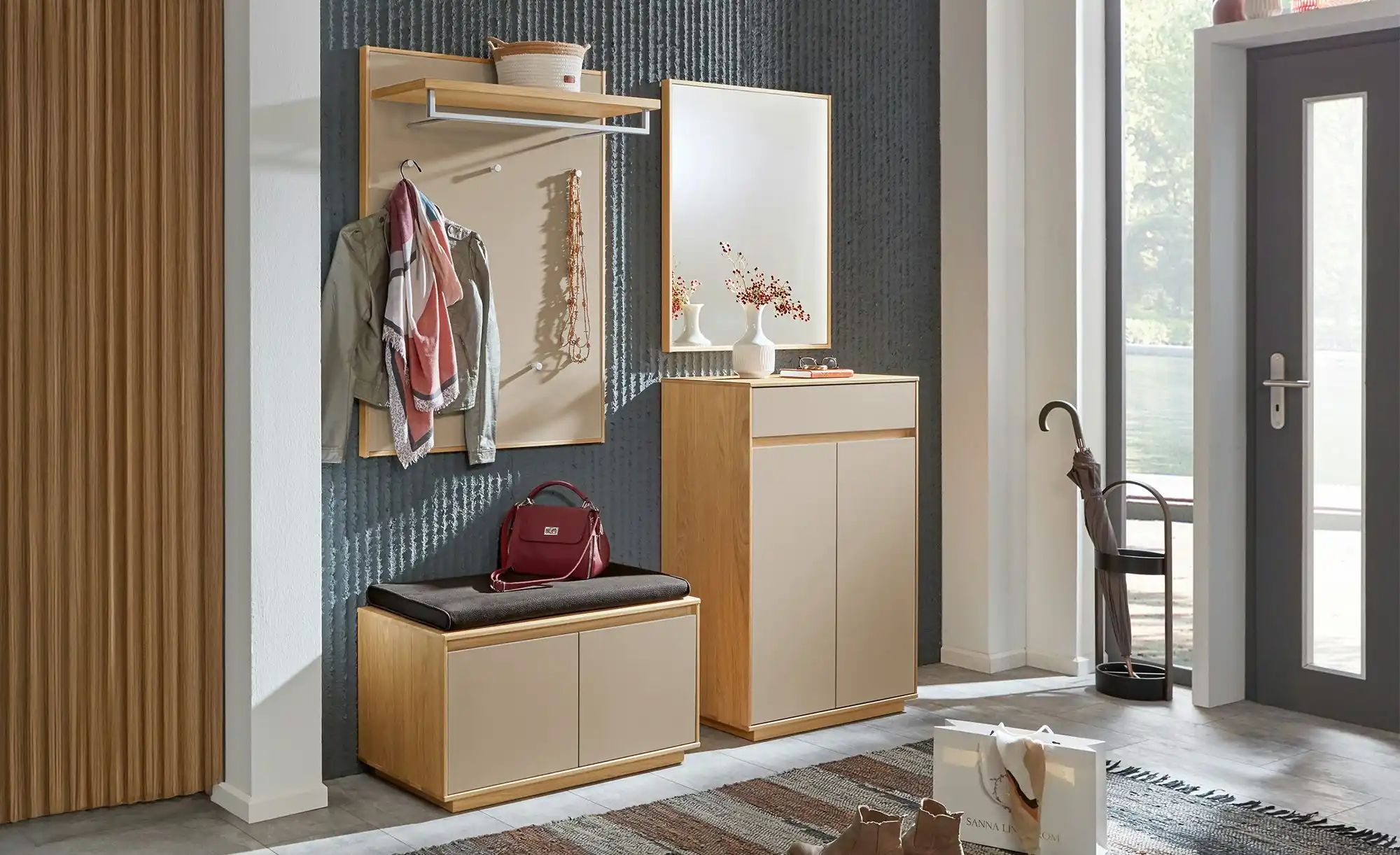 Thumbnail - Schuhschrank Tiba ¦ creme ¦ Maße (cm): B: 72 H: 103 T: 37.0 Garderoben & Kleiderstangen > Garderoben Schuhschränke - Hö...