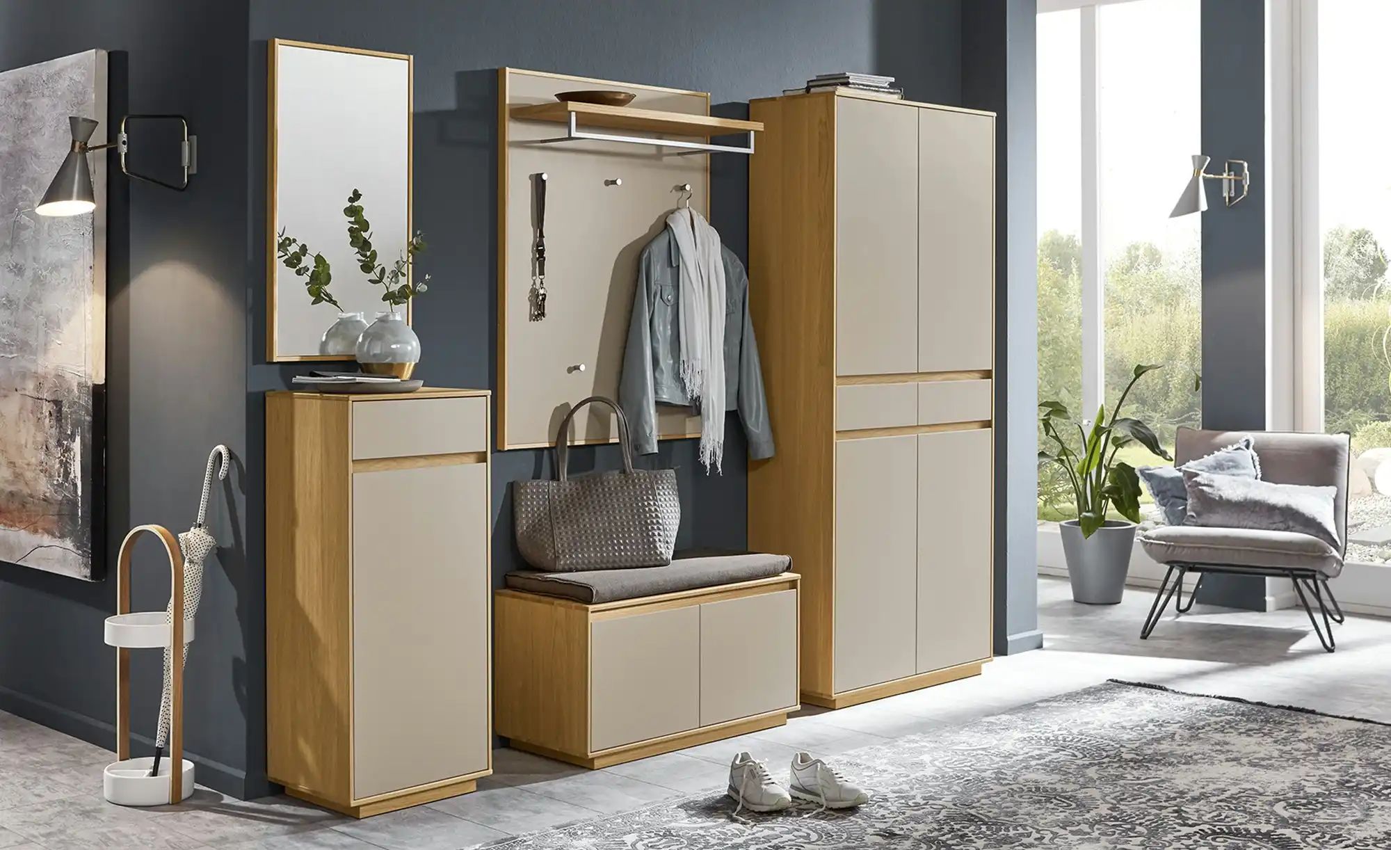 Mehrzweckschrank  Tiba ¦ creme ¦ Maße (cm): B: 86 H: 193 T: 37.0 Schränke > günstig online kaufen