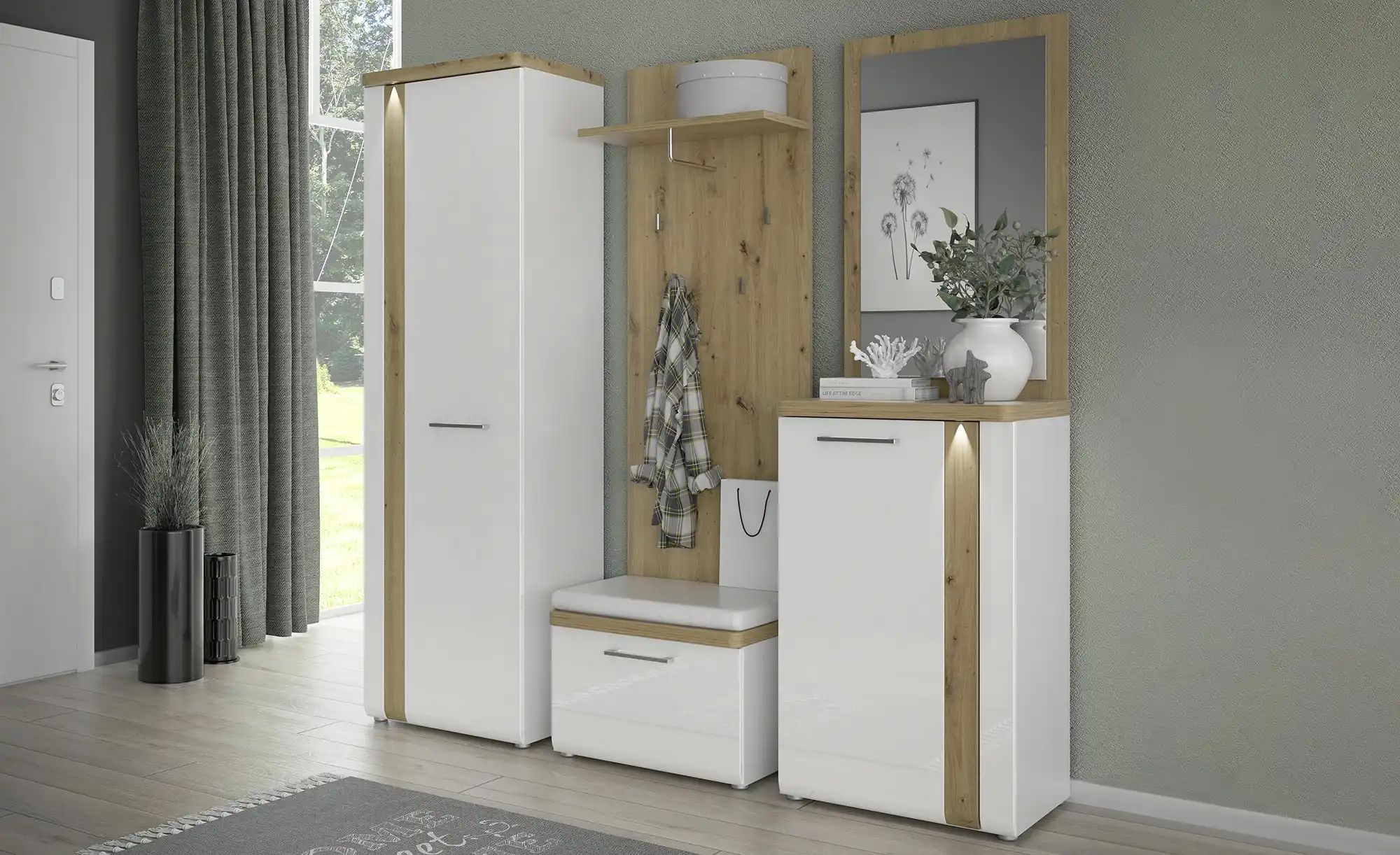 Garderobenbank  Rovato ¦ weiß ¦ Maße (cm): B: 60,3 H: 40,8 T: 43.4 Bänke > günstig online kaufen