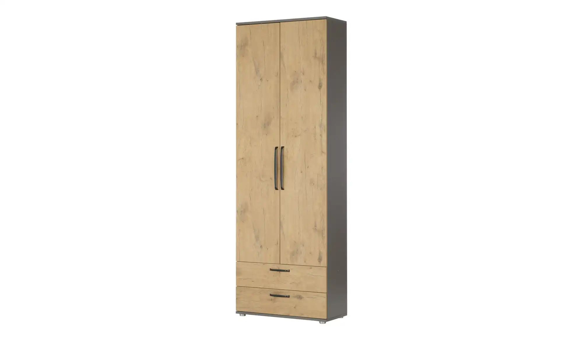 Garderobenschrank Paris ¦ grau ¦ Maße (cm): B: 80,6 H: 233 T: 36.0 Schränke > Dielenschränke - Höffner