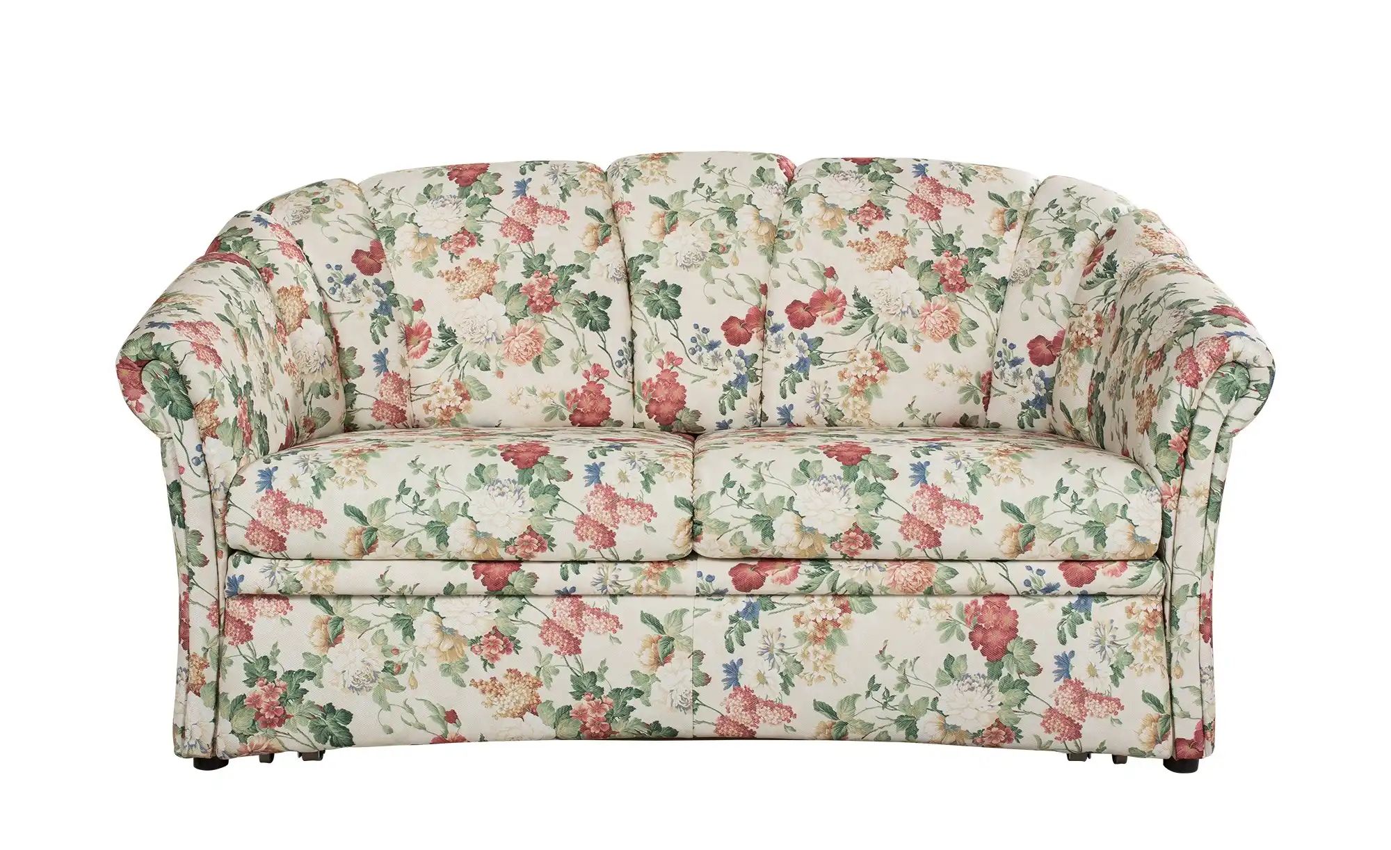 Geblümtes Schlafsofa beige/bunt - Webstoff Anke