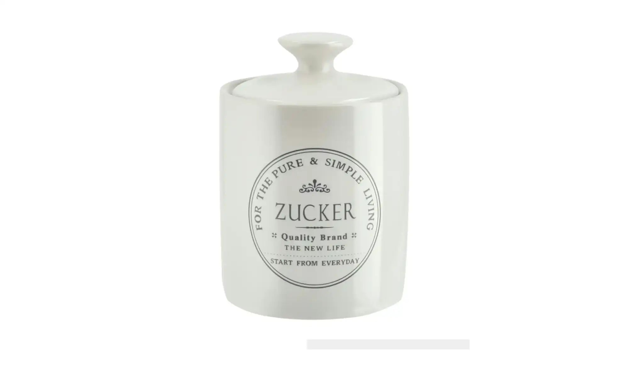 KHG Aufbewahrungsdose  Zucker ¦ weiß ¦ Steinzeug/Steingut ¦ Maße (cm): H: 1 günstig online kaufen