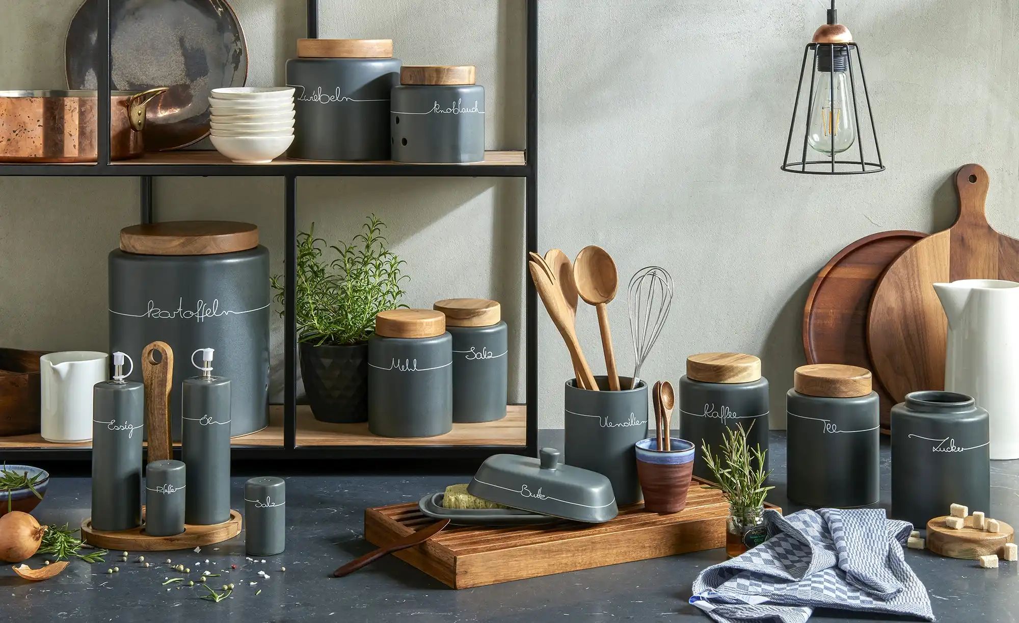 Thumbnail - KHG Butterdose ¦ grau ¦ Steinzeug/Steingut ¦ Maße (cm): B: 12,5 H: 8 Geschirr > Einzelgeschirrteile - Höffner