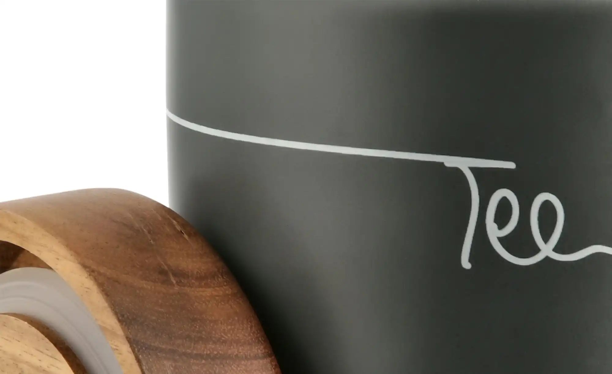 KHG Aufbewahrungsdose  Tee ¦ grau ¦ Maße (cm): H: 16  Ø: 10 Küchenzubehör & günstig online kaufen