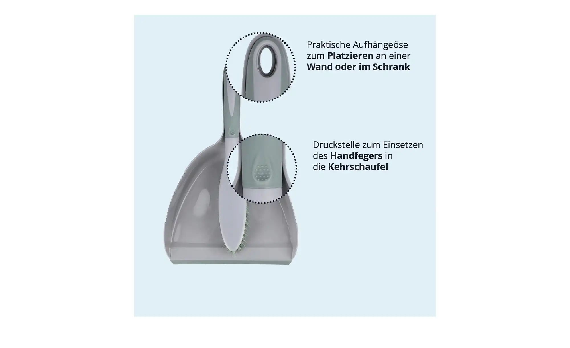 Thumbnail - KHG Kehrgarnitur 2-teilig   ¦ grün ¦ Kunststoff Küchenzubehör & Helfer > Reinigungszubehör - Höffner