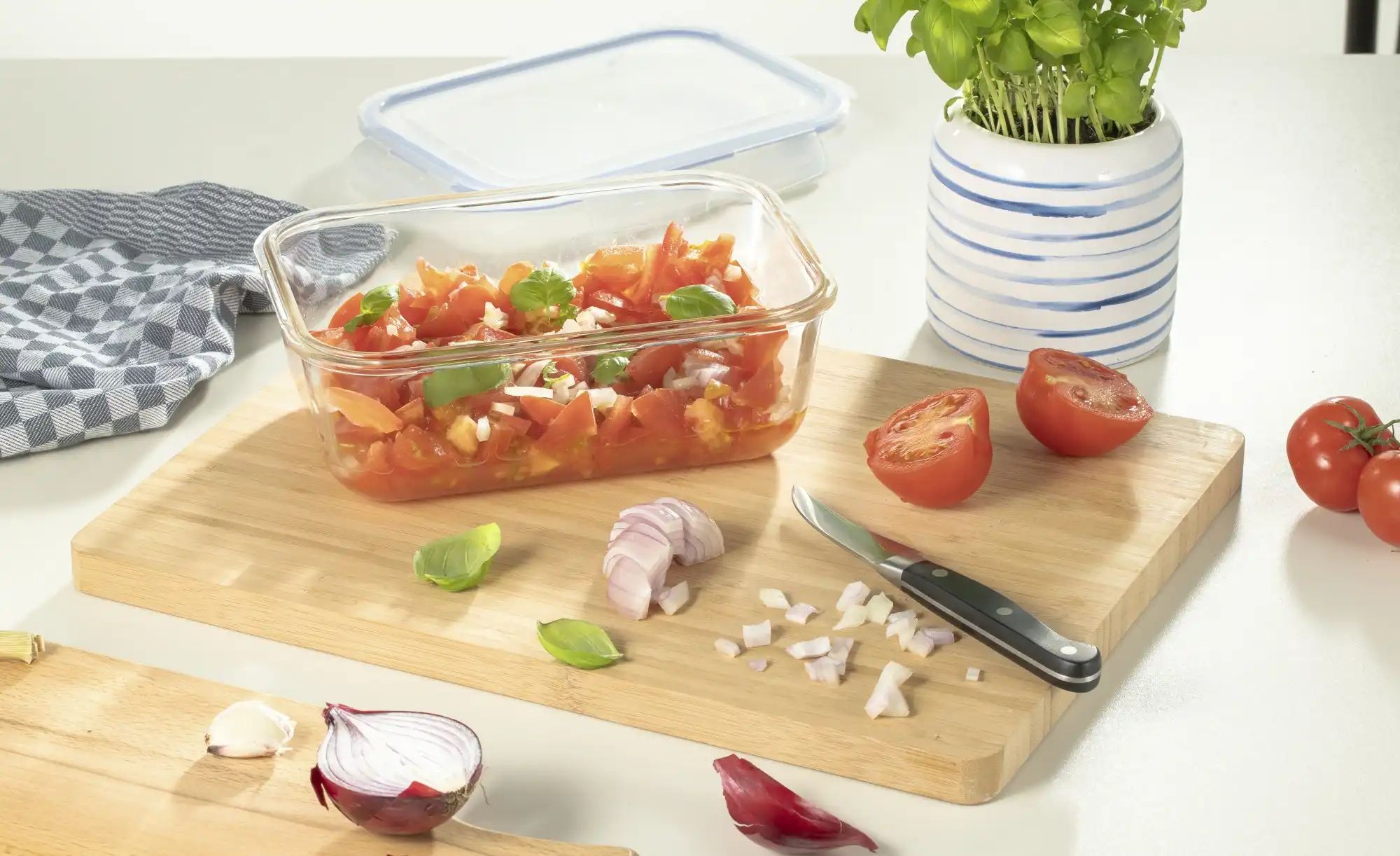 Thumbnail - KHG Aufbewahrungsdose ¦ Kunststoff,Glas ¦ Maße (cm): B: 17 H: 8,7 Küchenzubehör & Helfer > Küchenhelfer - Höffner