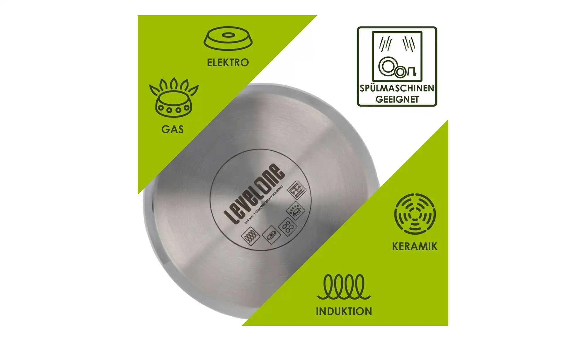 levelone Milchtopf 14 cm   ¦ Edelstahl ¦ Maße (cm): H: 12  Ø: 14 Töpfe & Pf günstig online kaufen