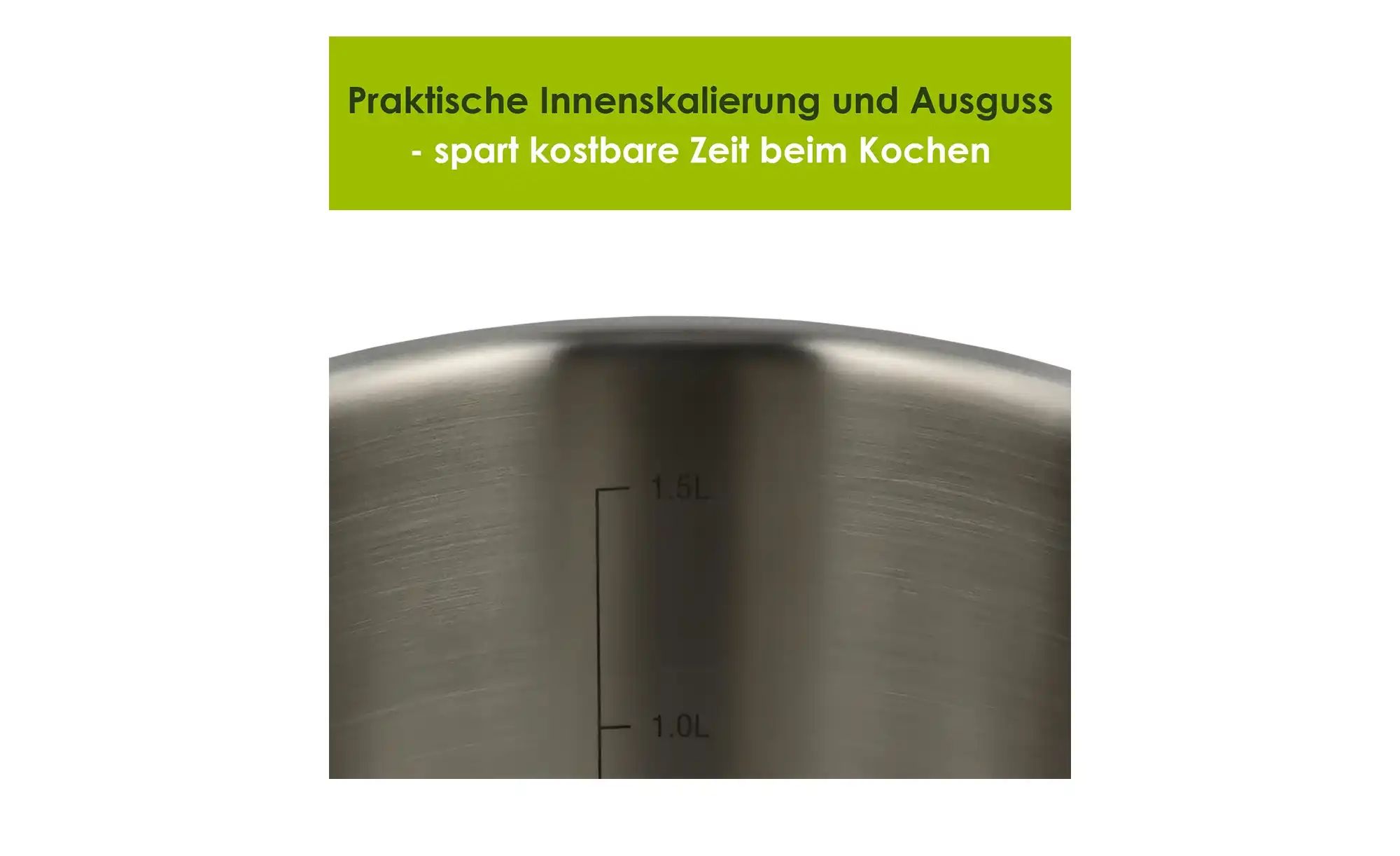 Thumbnail - levelone Milchtopf 14 cm  Classic ¦ Edelstahl ¦ Maße (cm): H: 12  Ø: 14 Töpfe & Pfannen & Zubehör > Töpfe - Höffner