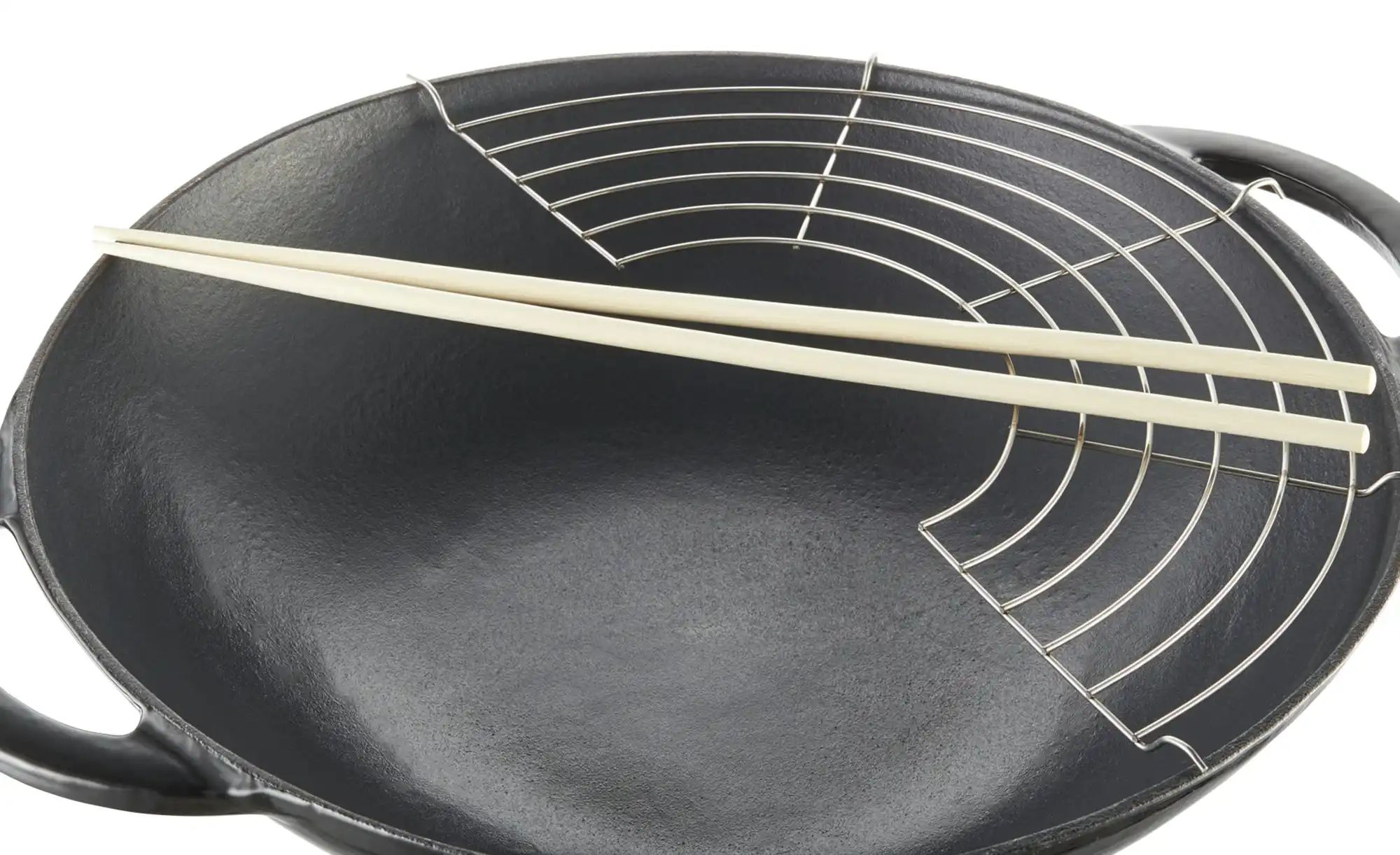 Thumbnail - Meisterkoch Gusseisen-Wok mit Deckel OPUS ¦ Gußeisen ¦ Maße (cm): H: 10 Ø: 37 Töpfe & Pfannen & Zubehör > Wok - Höffne...