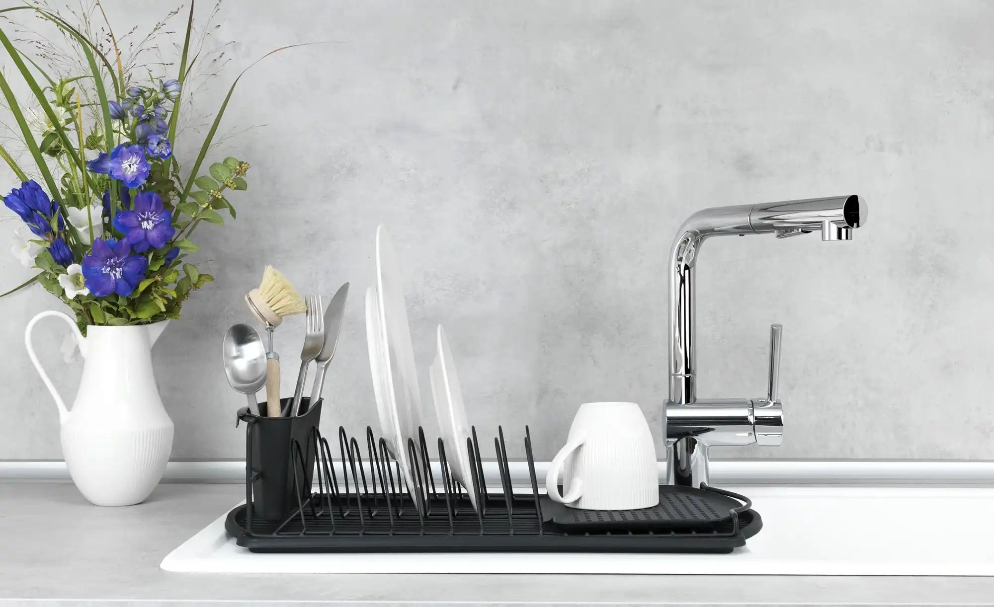 Geschirrabtropfer  Basic ¦ schwarz ¦ Maße (cm): B: 47,5 H: 11 Küchenzubehör günstig online kaufen