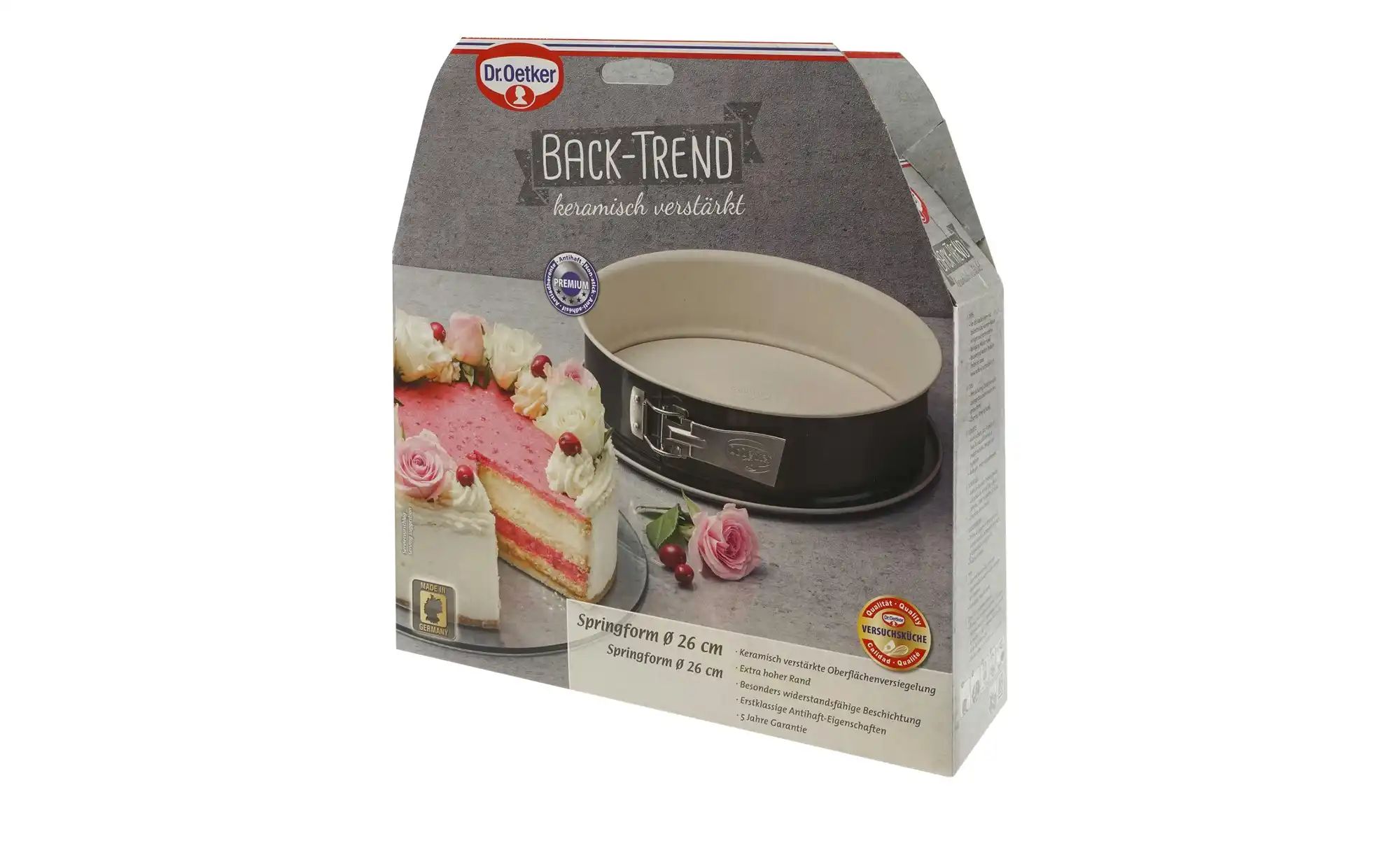 Thumbnail - Dr. Oetker Springform  Back-Trend ¦ grau ¦ Stahlblech ¦ Maße (cm): H: 8  Ø: 26 Backen & Zubehör > Backformen - Höffner