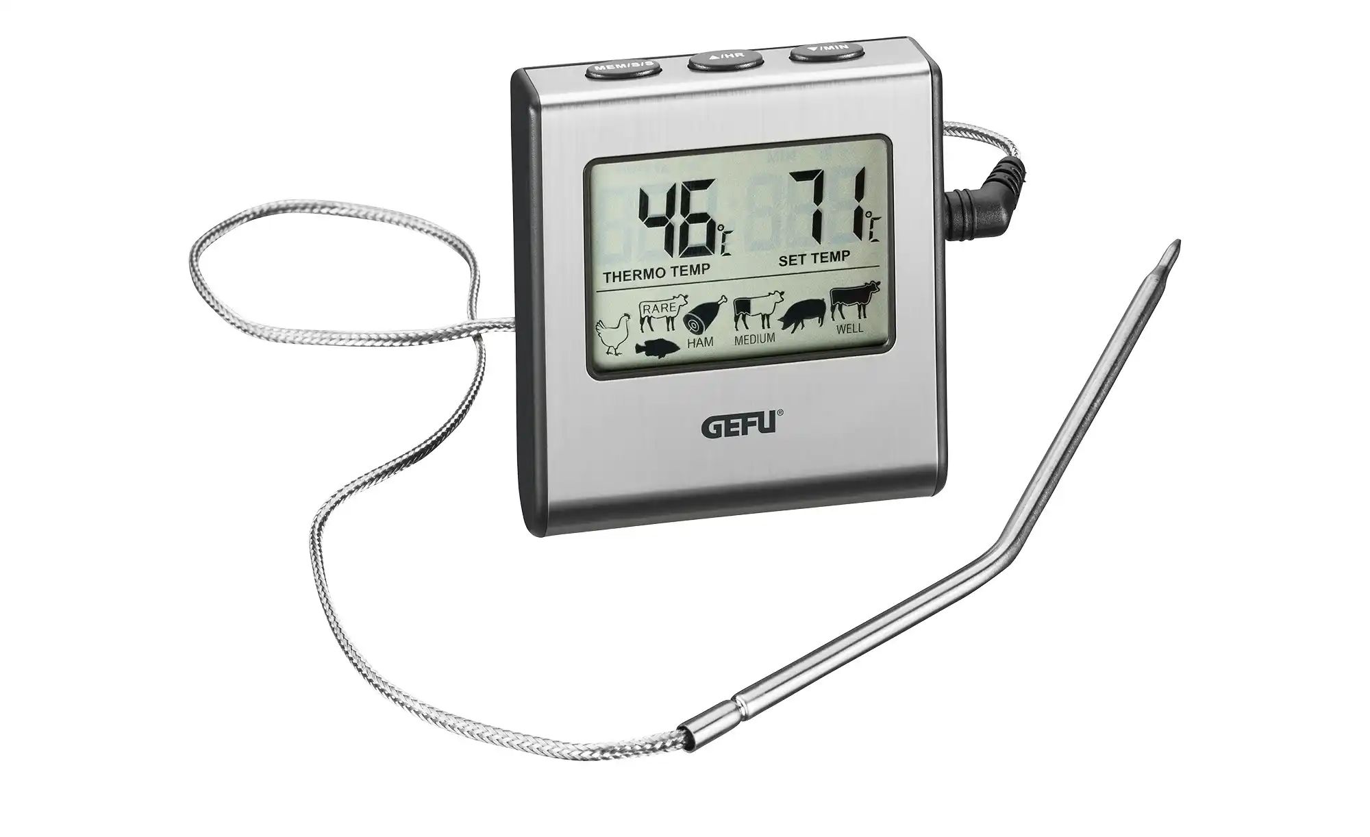 Gefu Bratenthermometer  TEMPERE ¦ silber ¦ Edelstahl, Kunststoff ¦ Maße (cm günstig online kaufen