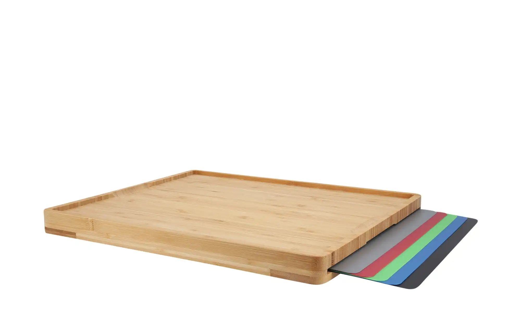 KHG Schneidebrett mit Unterlagen   ¦ holzfarben ¦ Holz,Kunststoff,Bambus ¦ günstig online kaufen