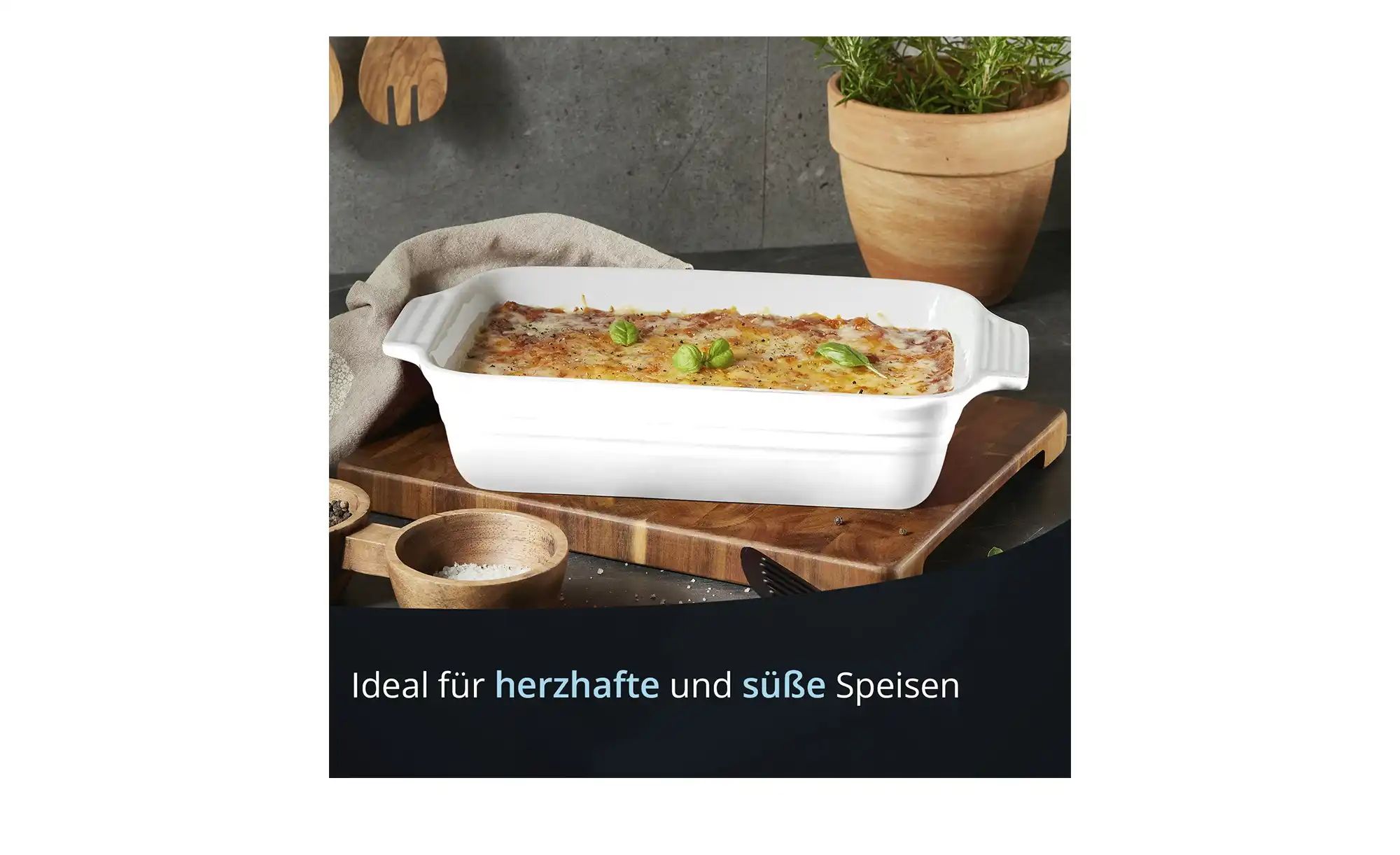 Thumbnail - KHG Auflaufform ¦ weiß ¦ Steinzeug/Steingut ¦ Maße (cm): B: 19,5 H: 6,5 Küchenzubehör & Helfer > Bratformen & Auflauff...