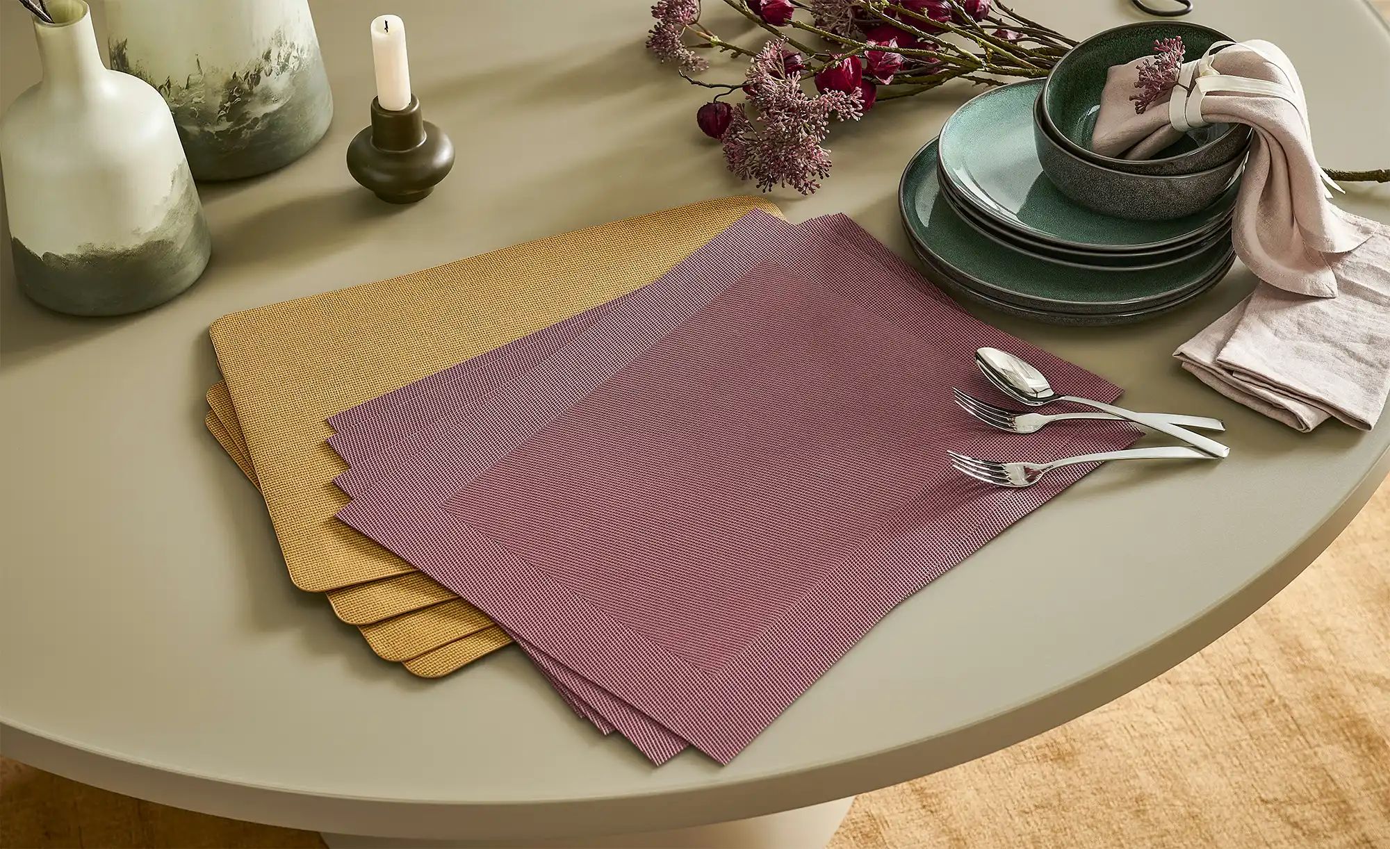 KHG Platzmatte   ¦ orange ¦ Kunststoff ¦ Maße (cm): B: 33 Tischwäsche & Küc günstig online kaufen