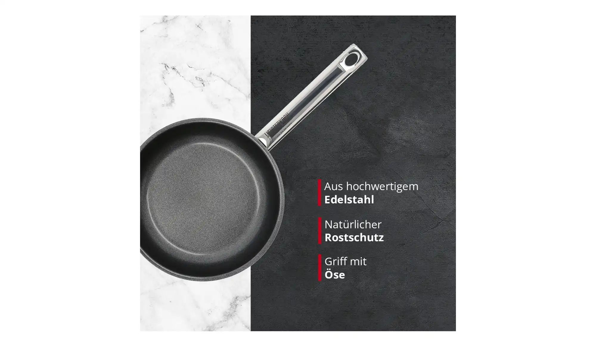 Thumbnail - Meisterkoch Edelstahlpfanne 20 cm LINUS ¦ silber ¦ Edelstahl,Keramik ¦ Maße (cm): H: 4,3 Ø: 20 Töpfe & Pfannen & Zubeh...