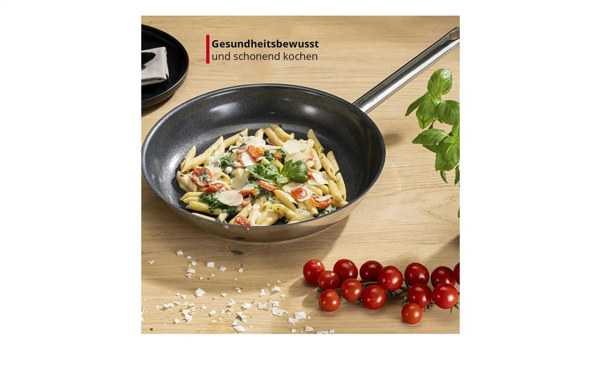 Thumbnail - Meisterkoch Edelstahlpfanne 24 cm  LINUS ¦ silber ¦ Edelstahl,Keramik ¦ Maße (cm): H: 4,8  Ø: 24 Töpfe & Pfannen & Zubeh...