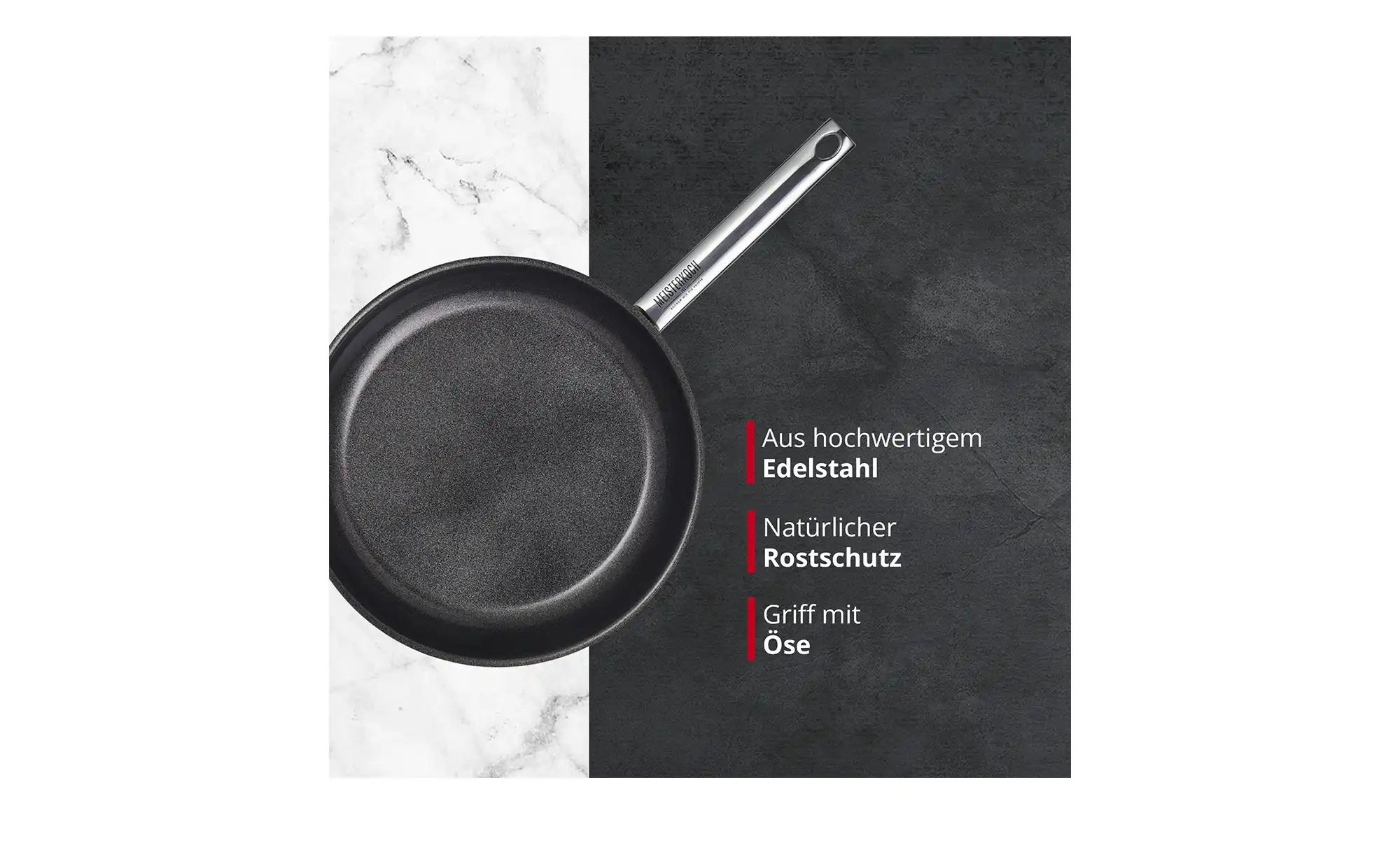 Meisterkoch Edelstahlpfanne 28 cm  LINUS ¦ silber ¦ Edelstahl,Keramik ¦ Maß günstig online kaufen