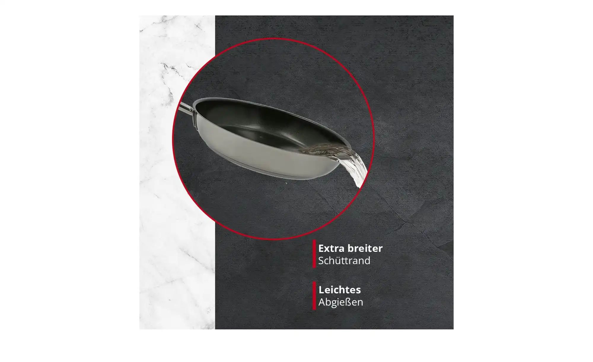 Meisterkoch Edelstahlpfanne 32 cm  LINUS ¦ silber ¦ Edelstahl,Keramik ¦ Maß günstig online kaufen