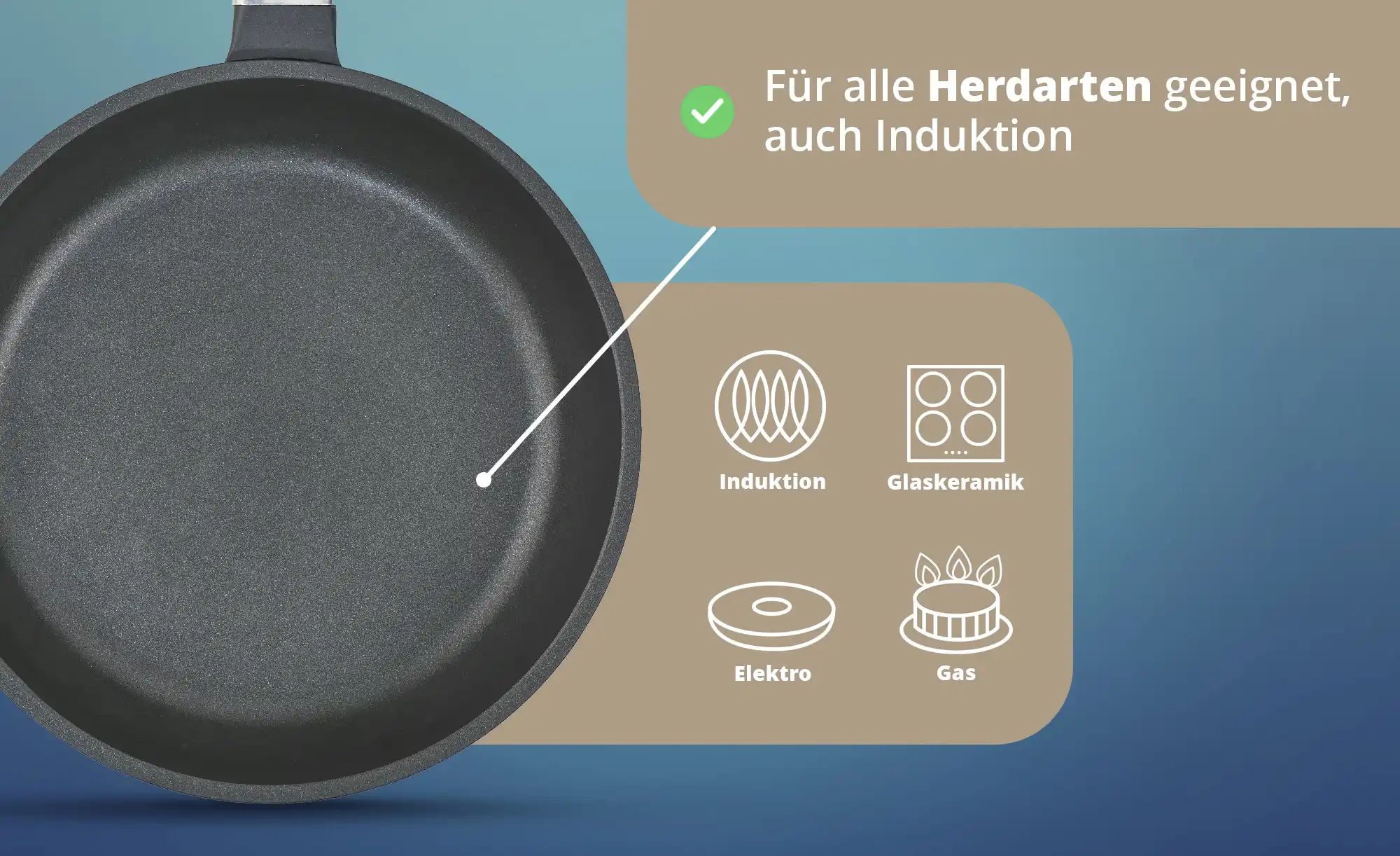 KHG Bratpfanne 20 cm   ¦ schwarz ¦ Aluminium-Guss ¦ Maße (cm): H: 4,5  Ø: 2 günstig online kaufen