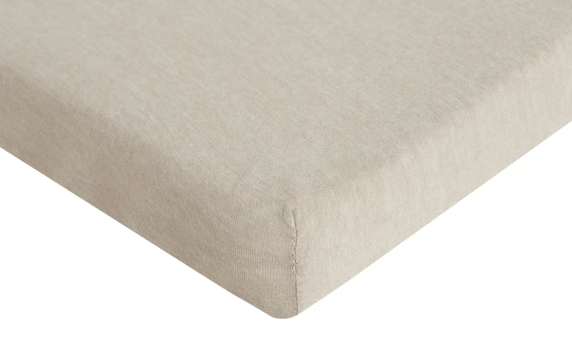 Spannbettlaken Jersey ¦ beige ¦ 50% Baumwolle, 50% Polyester ¦ Maße (cm): B günstig online kaufen