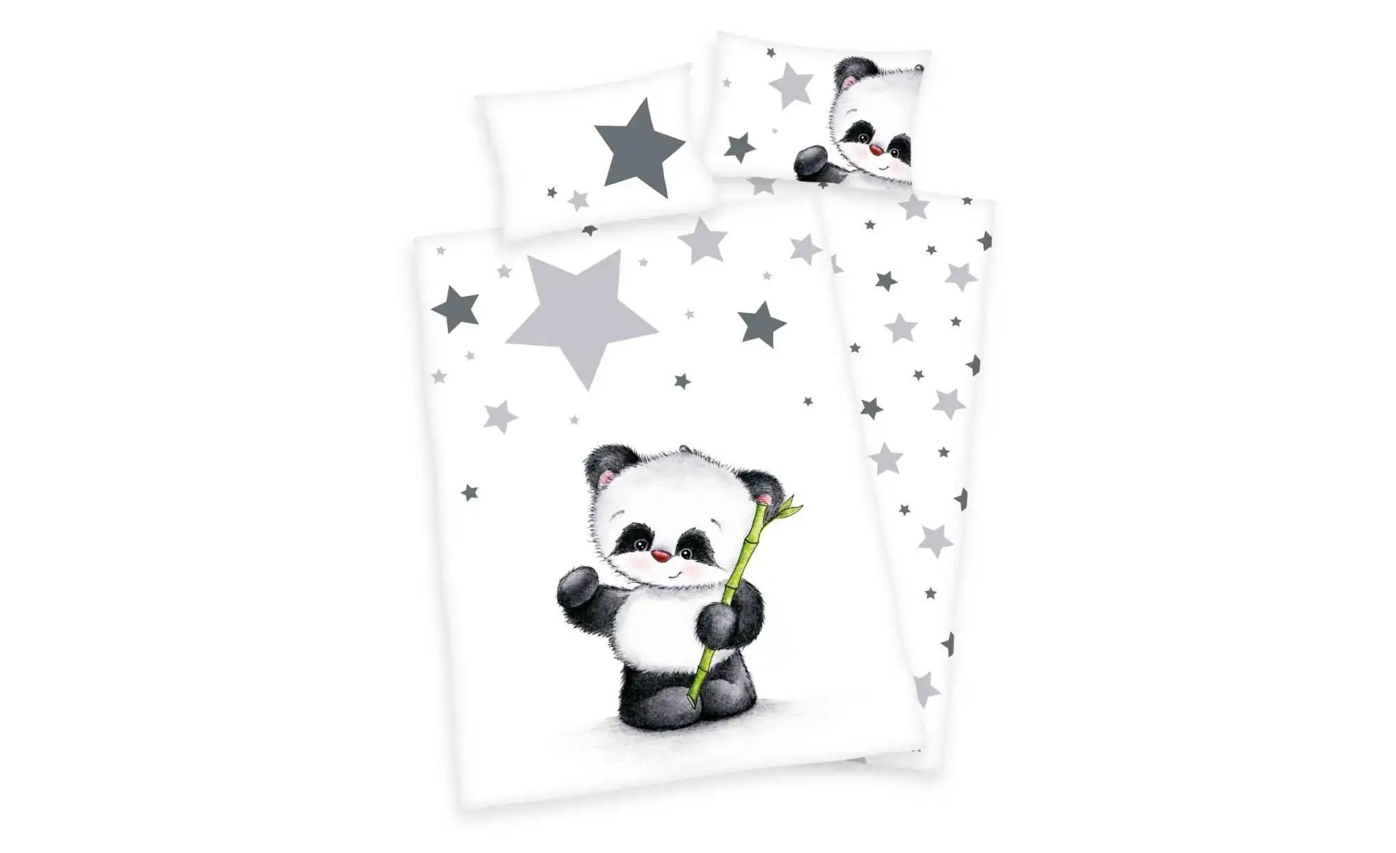 Herding Bettwäsche-Set  Panda Sterne ¦ mehrfarbig ¦ Maße (cm): B: 100 H: 1 günstig online kaufen