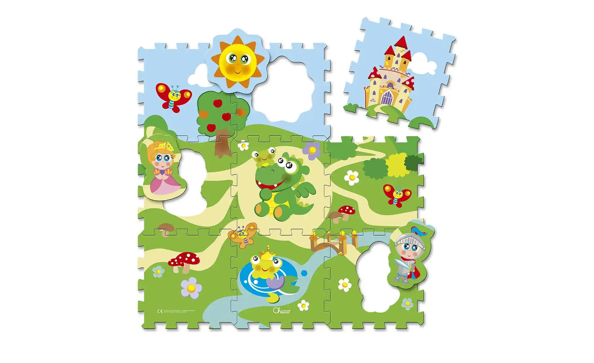 Chicco Puzzelmatte  Schloss ¦ mehrfarbig ¦ Oberfläche: Siebdruckschicht , PE -Schaumstoff  ¦ Maße (cm): B: 93 H: 1 Teppiche > Kinderteppiche - Höffner