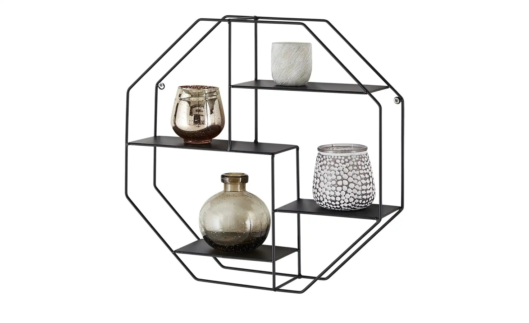 Thumbnail - Wandregal   ¦ schwarz ¦ Maße (cm): B: 44 H: 44 T: 11.0 Regale > Standregale - Höffner