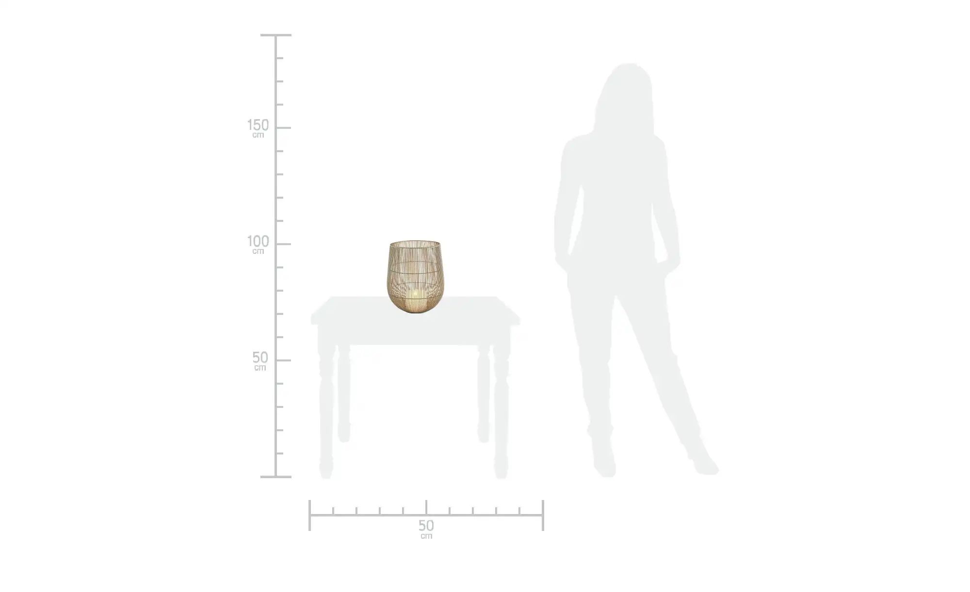 Thumbnail - Windlicht   ¦ gold ¦ Metall ¦ Maße (cm): H: 31  Ø: 25 Accessoires > Kerzen & Kerzenständer - Höffner