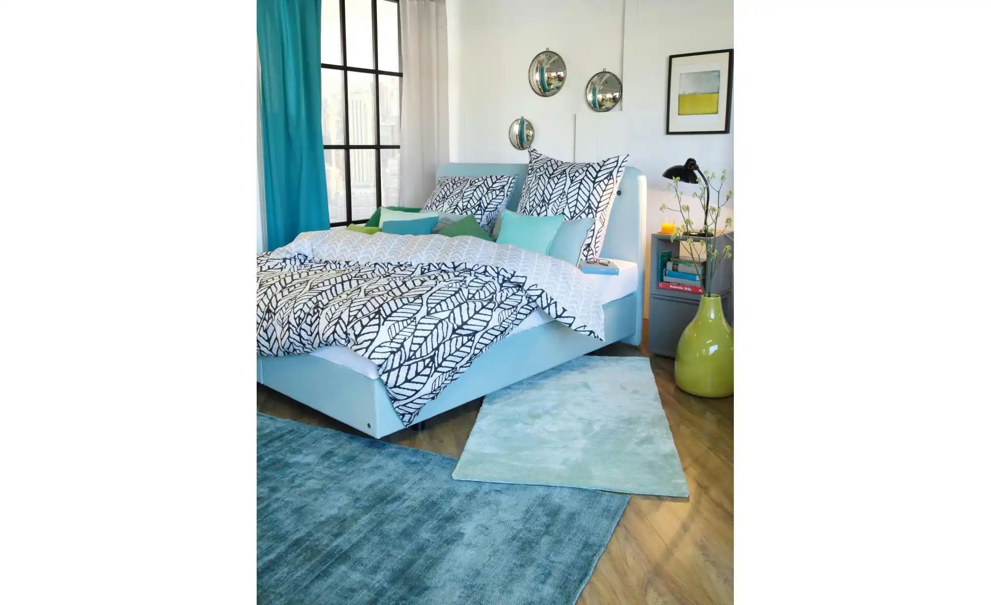 Tom Tailor Kurzflorteppich  Shine ¦ blau ¦ Viskose ¦ Maße (cm): B: 160 H: 1 günstig online kaufen