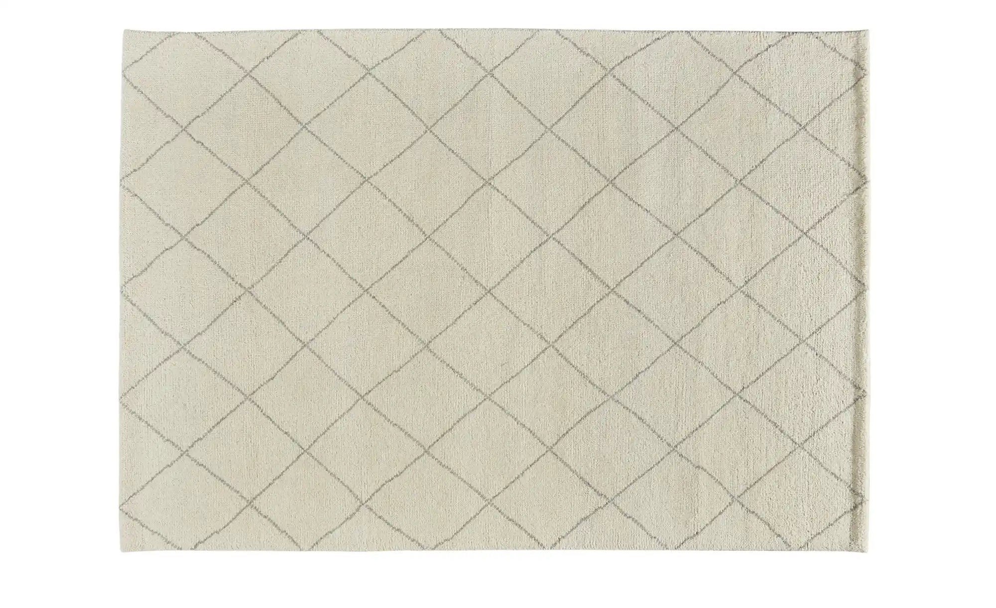 Berber Teppich Marrakesh Design Simple Wollweiss Grau 1x180 Cm