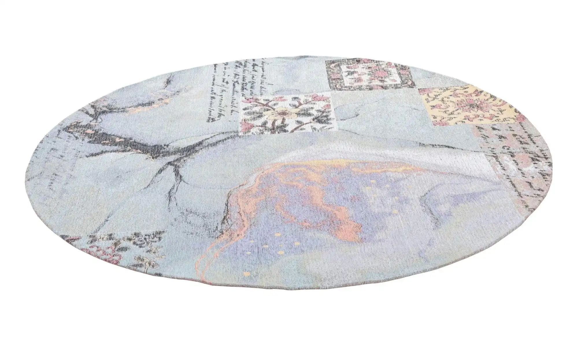 Thumbnail - Gino Falcone Teppich Cosima ¦ blau ¦ Baumwolle ¦ Maße (cm): B: 100 H: 0,3 Teppiche > Kurzflorteppiche - Höffner