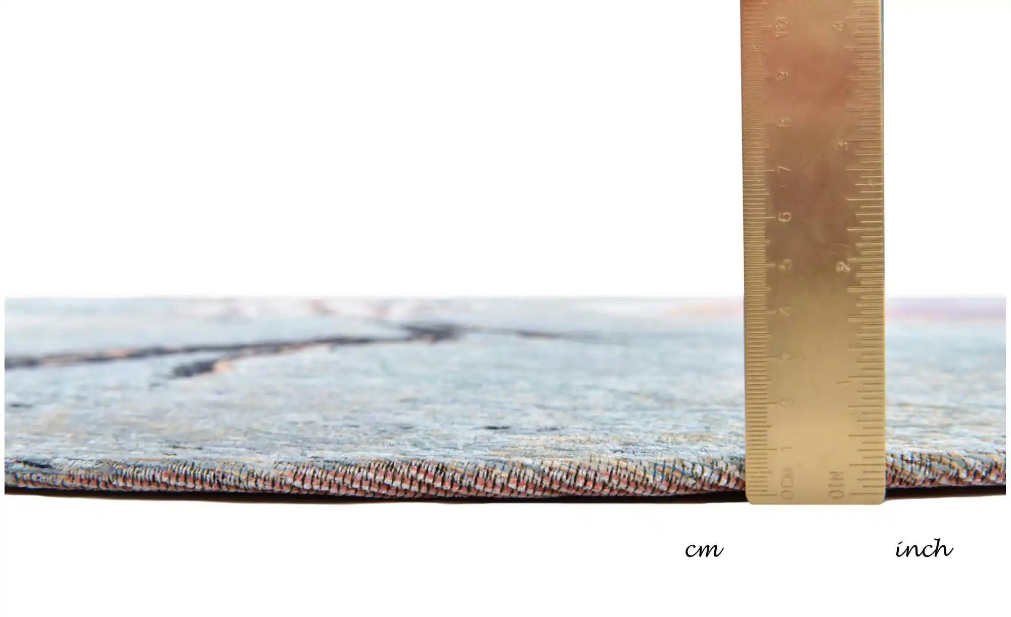 Thumbnail - Gino Falcone Teppich Cosima ¦ blau ¦ Baumwolle ¦ Maße (cm): B: 100 H: 0,3 Teppiche > Kurzflorteppiche - Höffner