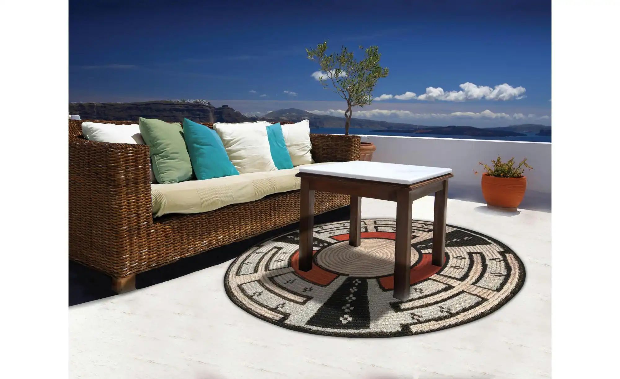 Gino Falcone In-und Outdoor-Teppich  Aurora ¦ beige ¦ Synthetische Fasern ¦ günstig online kaufen