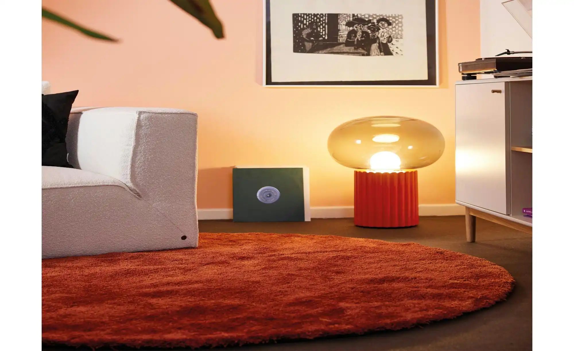 Thumbnail - Tom Tailor Hochflorteppich Cozy ¦ rot ¦ Synthetische Fasern ¦ Maße (cm): B: 190 H: 2,5 Teppiche > Einfarbige Teppiche -...