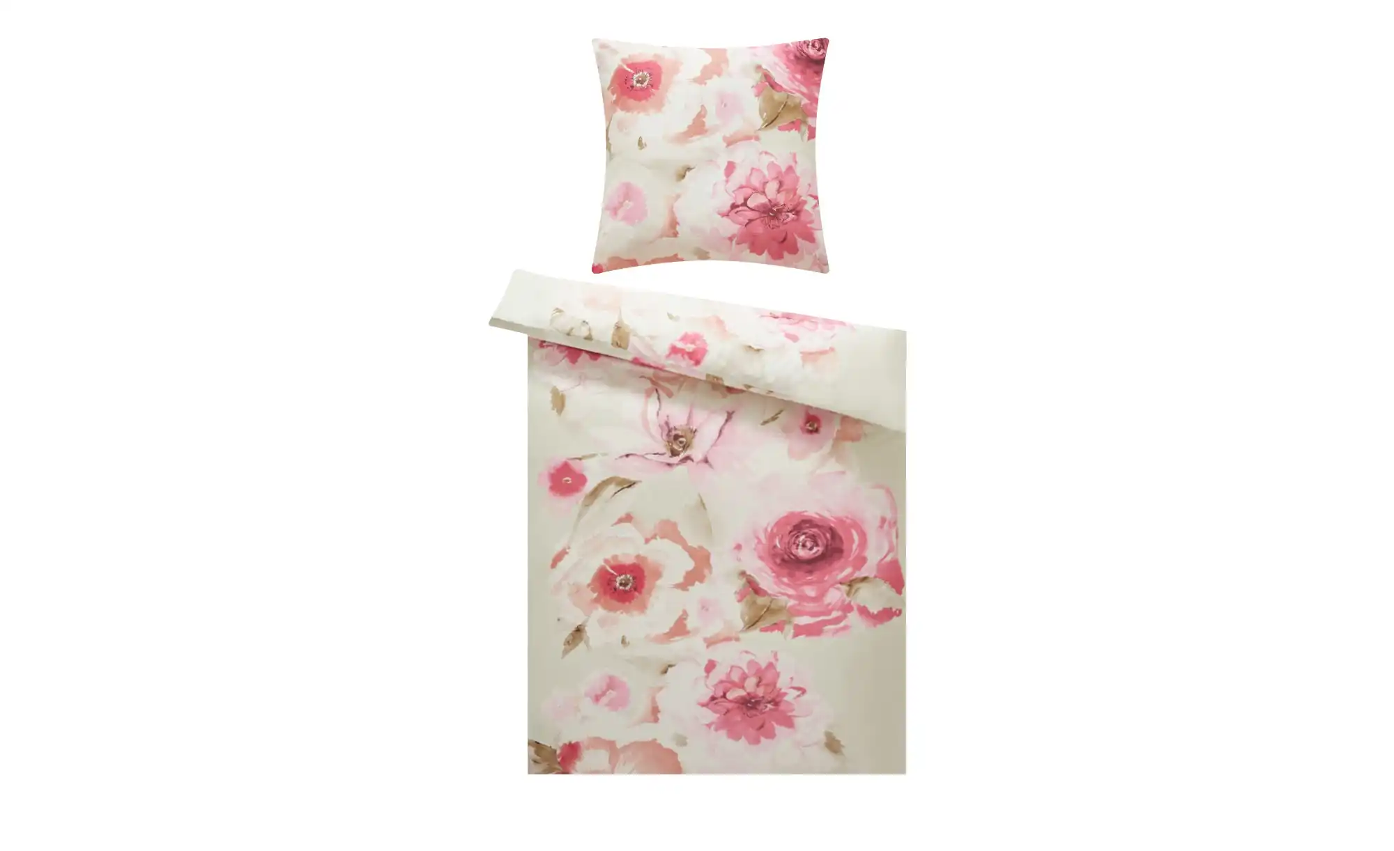 Satin Bettwäsche  Floral ¦ rosa/pink ¦ 100% Baumwolle        ¦ Maße (cm): B: 135 Bettwaren > Bettwäsche-Sets > weitere Bettwäschesets - Höffner
