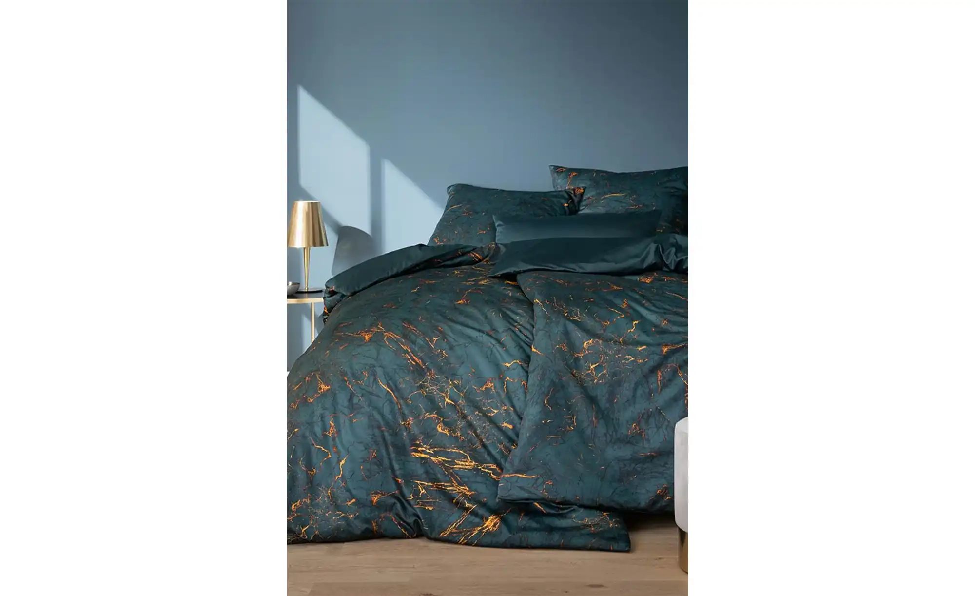 ESTELLA Mako-Satin-Bettwäsche  Raphael ¦ türkis/petrol ¦ Maße (cm): B: 135 günstig online kaufen