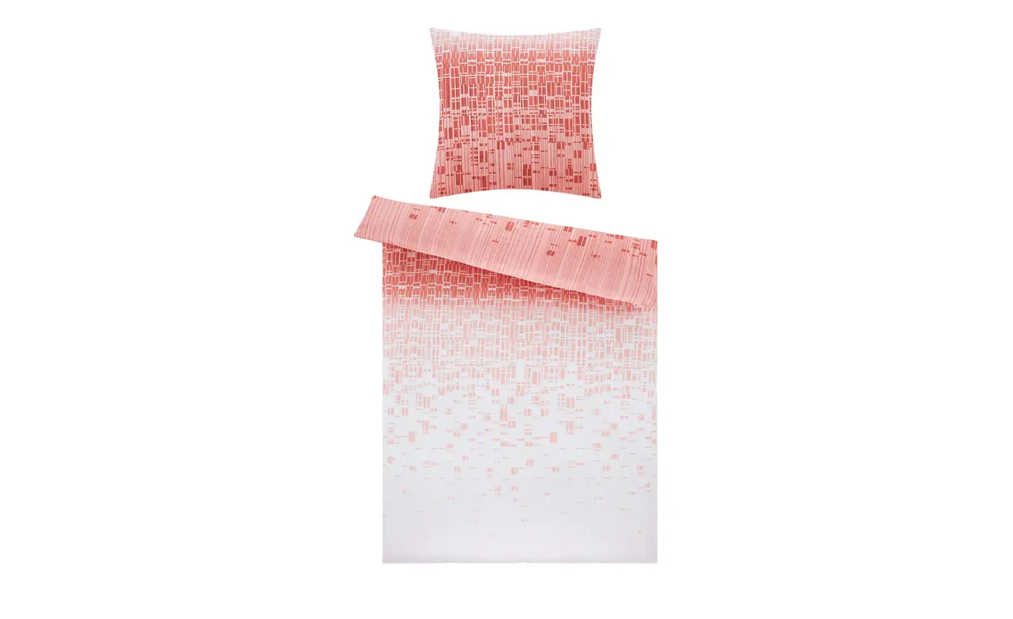 HOME STORY Satin Bettwäsche  Grafik ¦ rosa/pink ¦ Maße (cm): B: 135 Bettwar günstig online kaufen