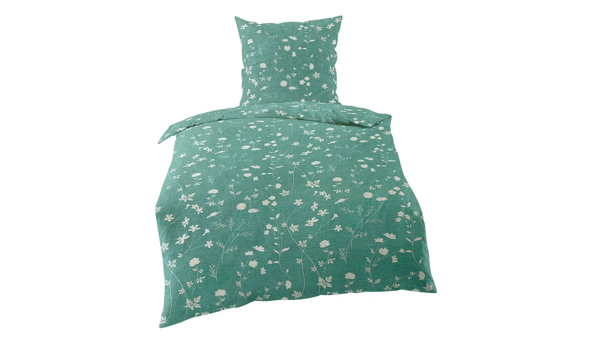 Como Green Mako Satin Bettwäsche  Floral ¦ grün ¦ Maße (cm): B: 135 Bettwar günstig online kaufen