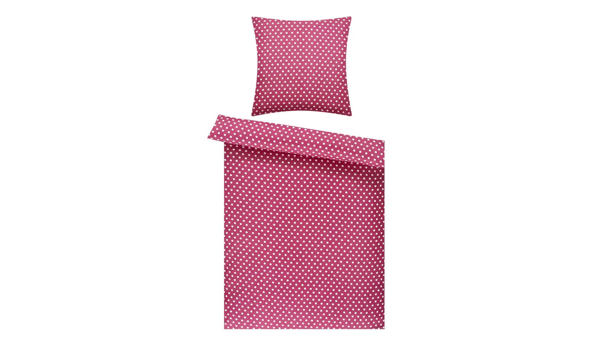 levelone Microfaser Bettwäsche  Polka Dot ¦ rot ¦ Maße (cm): B: 135 Bettwar günstig online kaufen