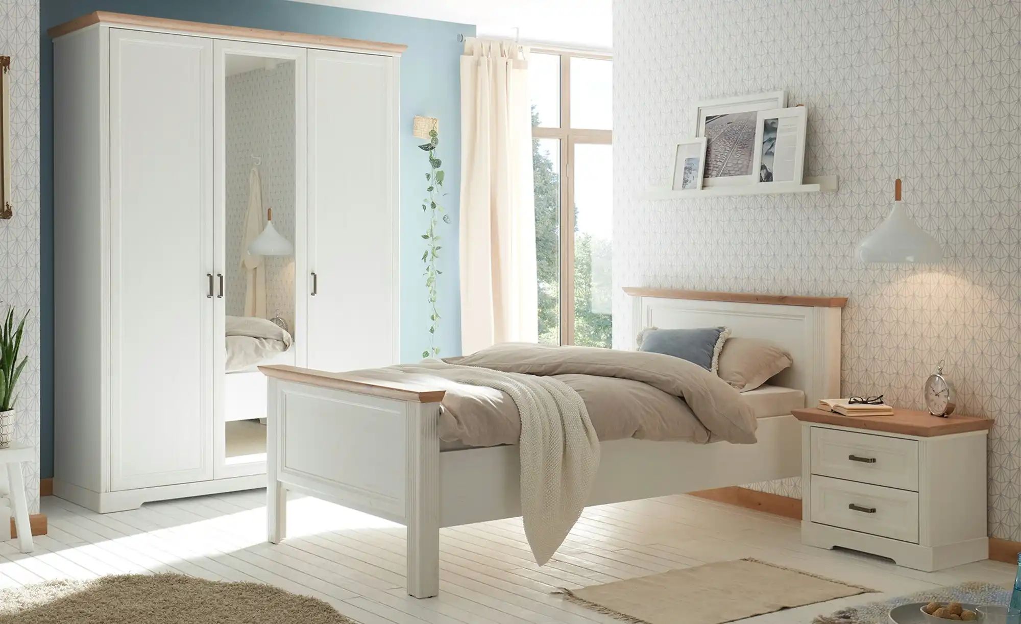 Thumbnail - Einzelbett  Varese ¦ weiß ¦ Maße (cm): B: 125 H: 98 Betten > Bettgestelle - Höffner