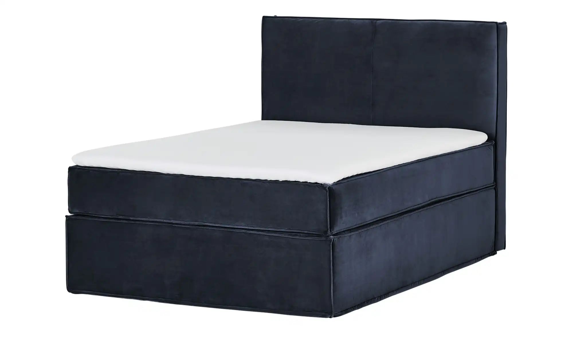 Thumbnail - Boxi Boxspringbett 140 x 200 cm mit trendigem Keder Boxi Urban ¦ blau ¦ Maße (cm): B: 140 H: 125 Betten > Boxspringbette...