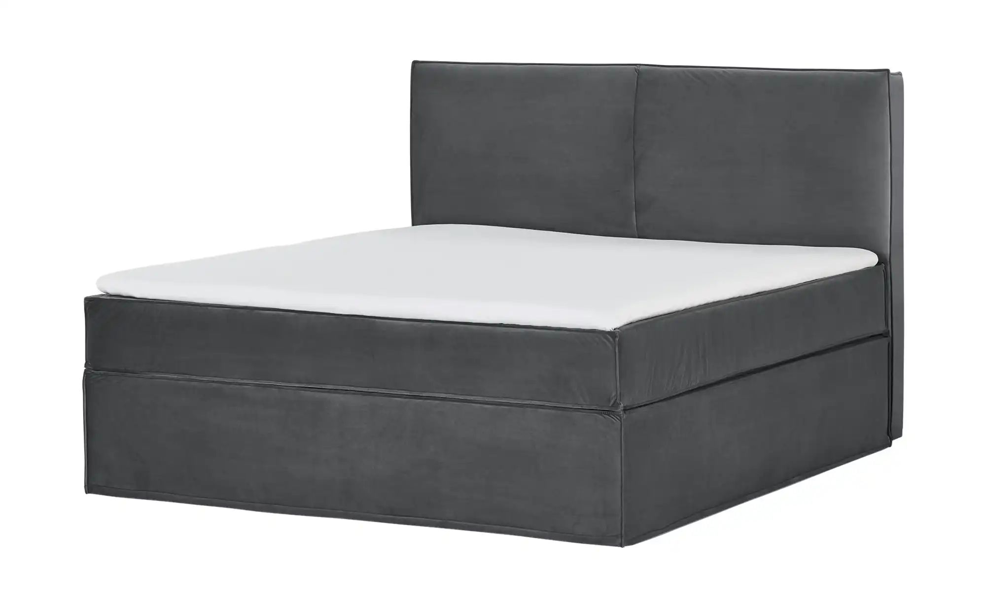 Thumbnail - Boxi Boxspringbett 160 x 200 cm mit trendigem Keder Boxi Urban ¦ grau ¦ Maße (cm): B: 160 H: 125 Betten > Boxspringbette...