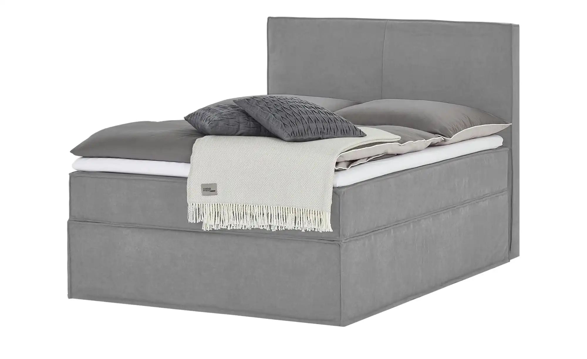 Boxi Boxspringbett 140 x 200 cm mit trendigem Keder Boxi Urban ¦ grau ¦ Maß günstig online kaufen