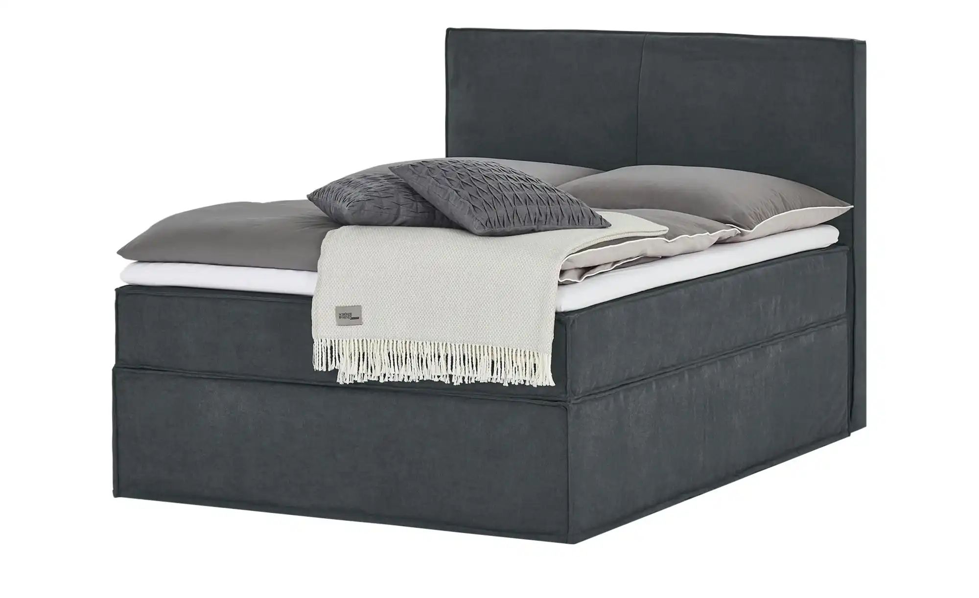 Boxi Boxspringbett 140 x 200 cm mit trendigem Keder Boxi Urban ¦ grau ¦ Maß günstig online kaufen