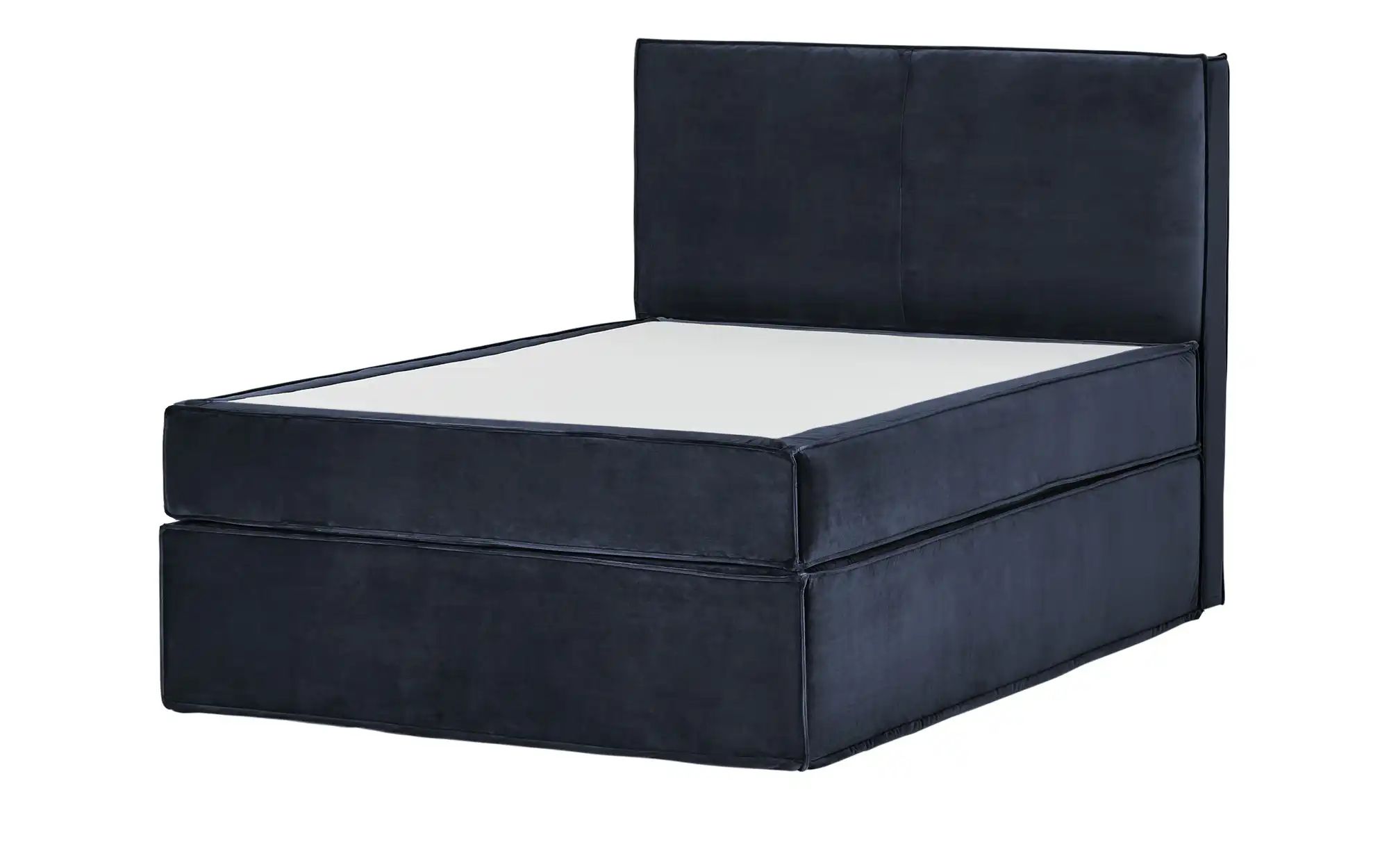 Thumbnail - Boxi Boxspringbett 140 x 200 cm mit trendigem Keder Boxi Urban ¦ blau ¦ Maße (cm): B: 140 H: 125 Betten > Boxspringbette...