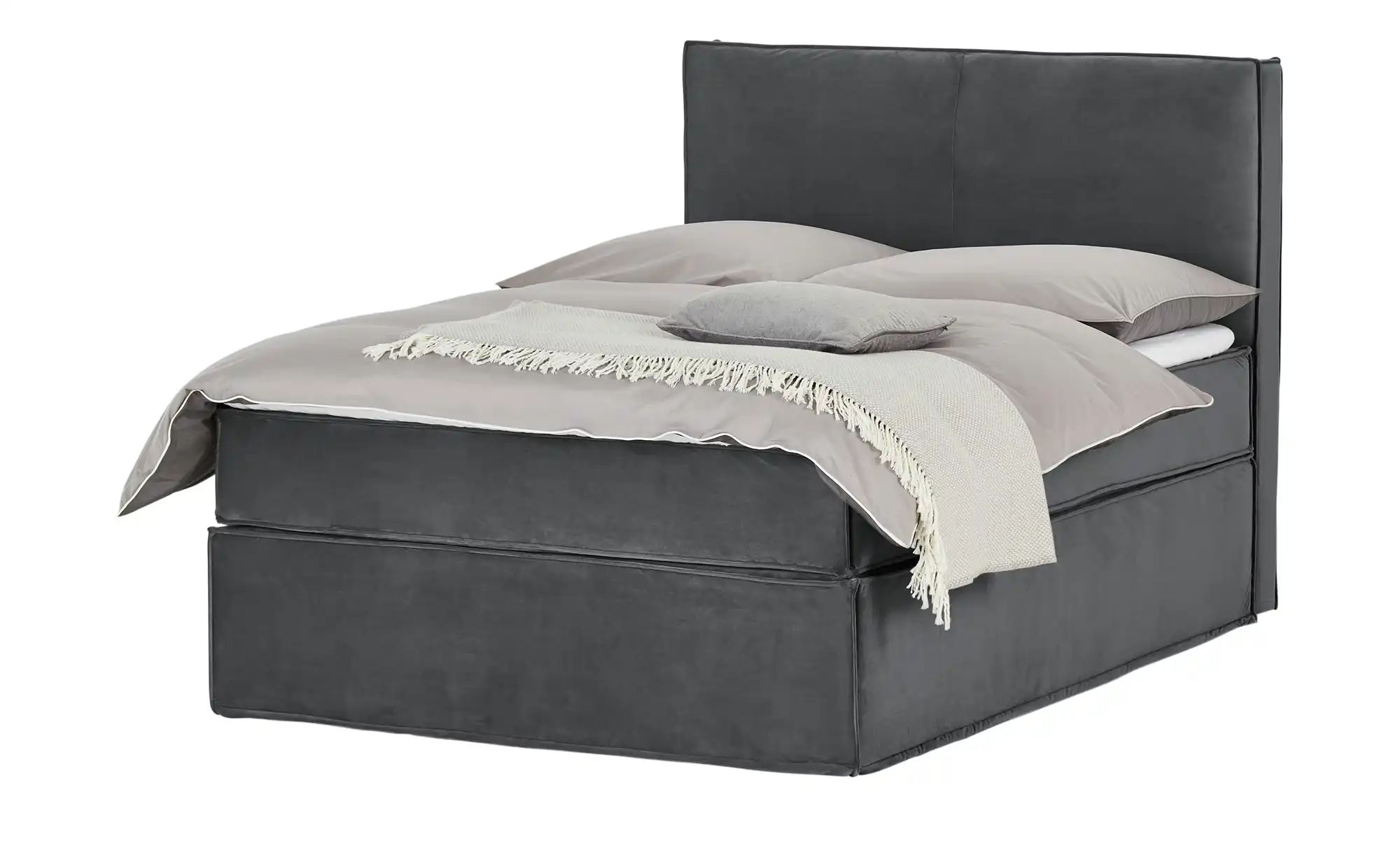 Boxi Boxspringbett 140 x 200 cm mit trendigem Keder Boxi Urban ¦ grau ¦ Maß günstig online kaufen