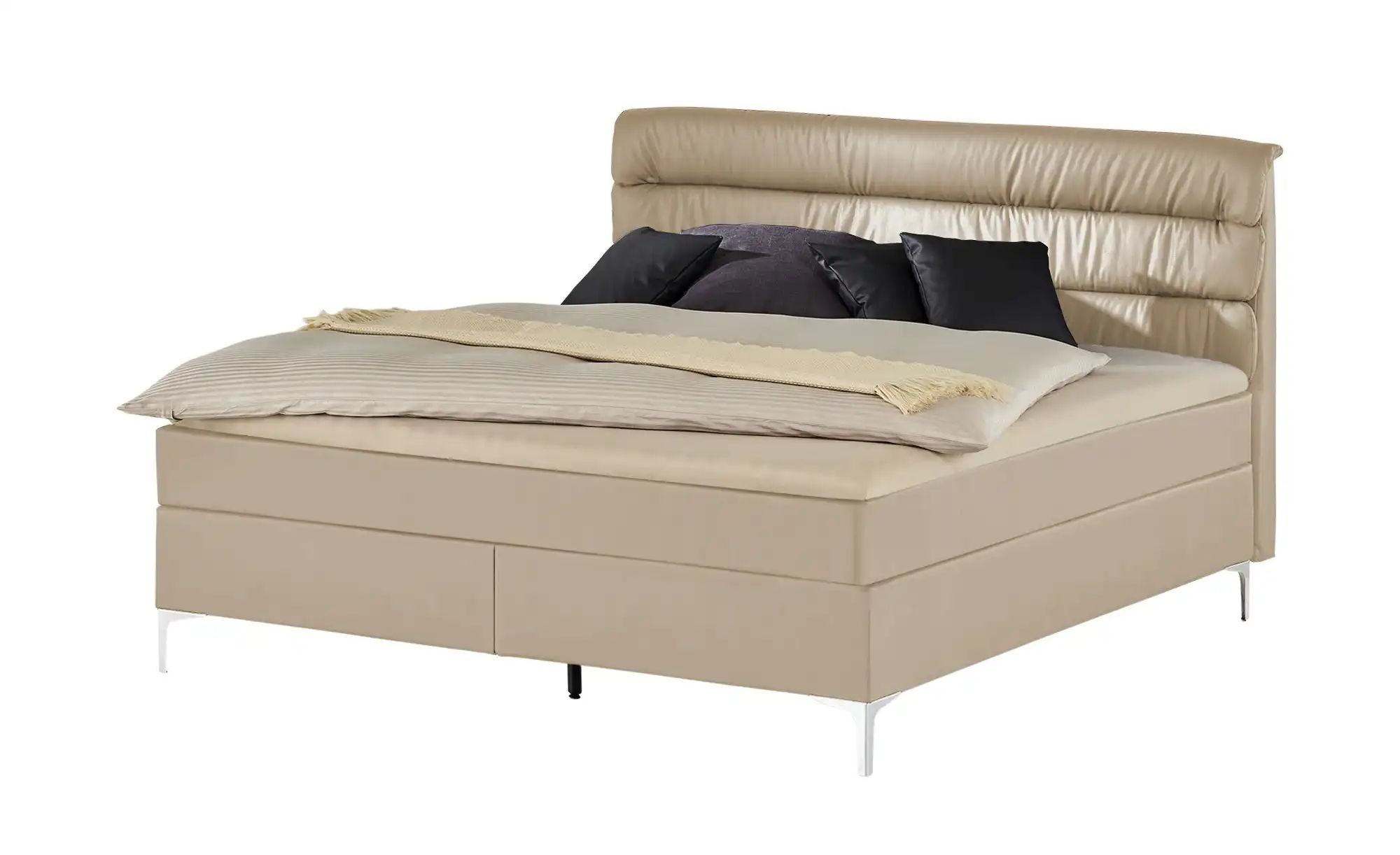 Boxspringbett  Lina ¦ beige ¦ Maße (cm): B: 168 H: 122 Betten > Boxspringbe günstig online kaufen