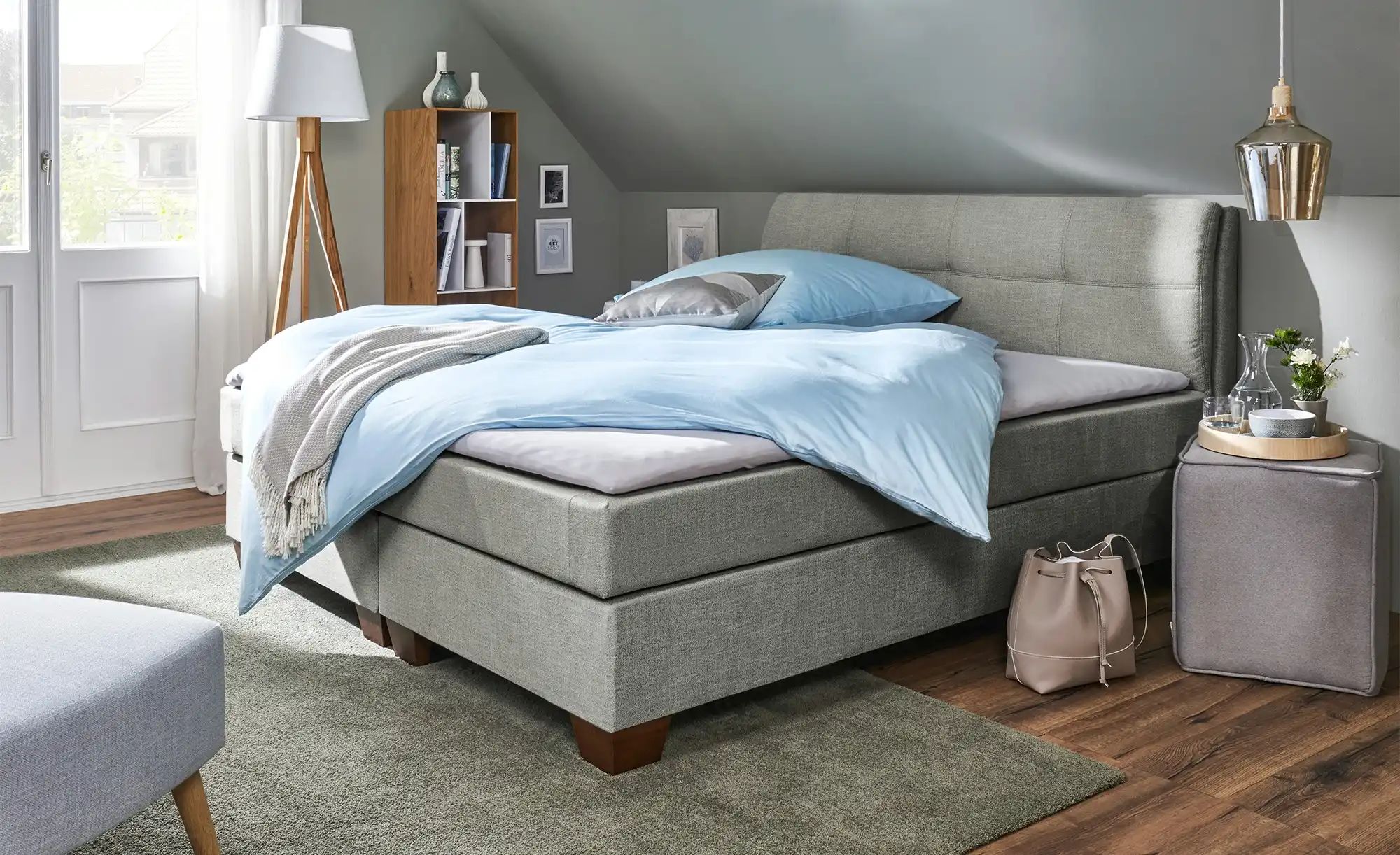 SKAGEN BEDS Boxspringbett  Vegg ¦ grau ¦ Maße (cm): B: 205 H: 112,5 Betten günstig online kaufen